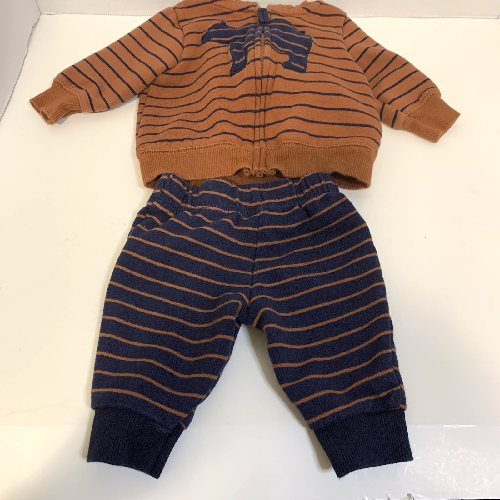 Carter’s Baby Size 3 Months 2-Piece Bear Little Jogger Set Zip Up Hoodie