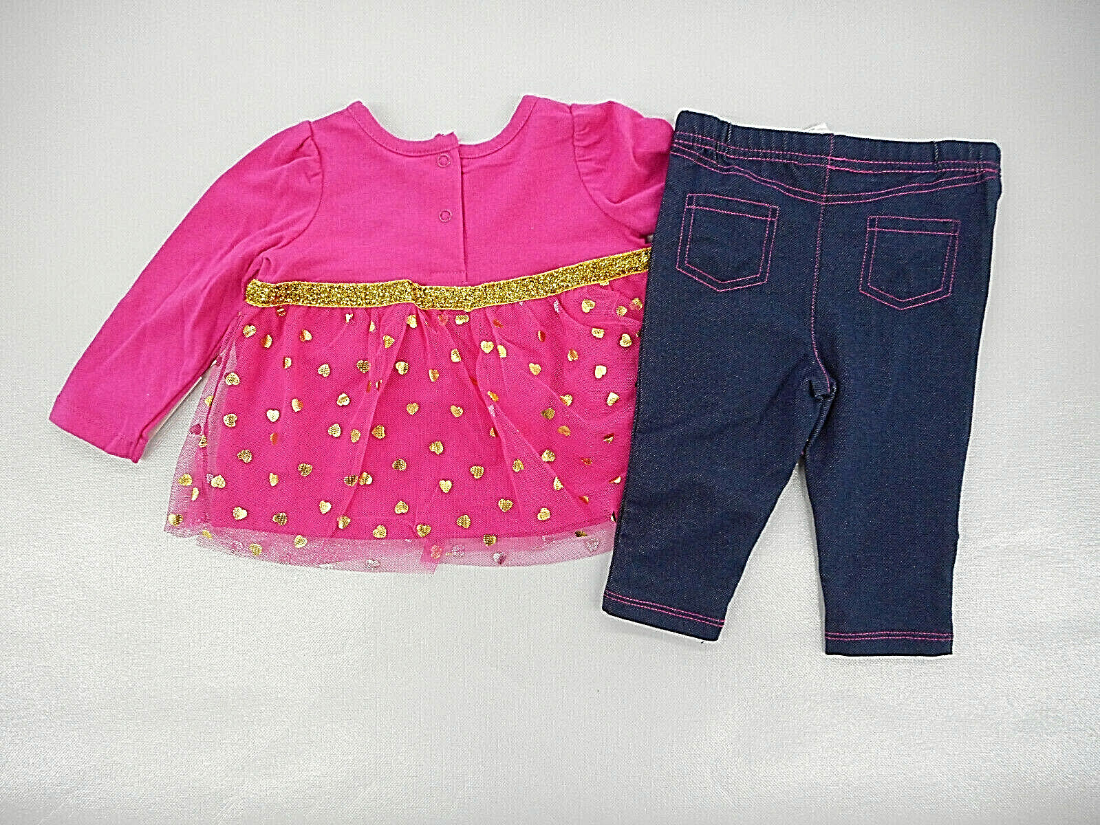 Infant Girls WeePlay $22 Pink L.S. Top & Leggings 2PC Set Sizes 3/6Mth & 6/9Mth