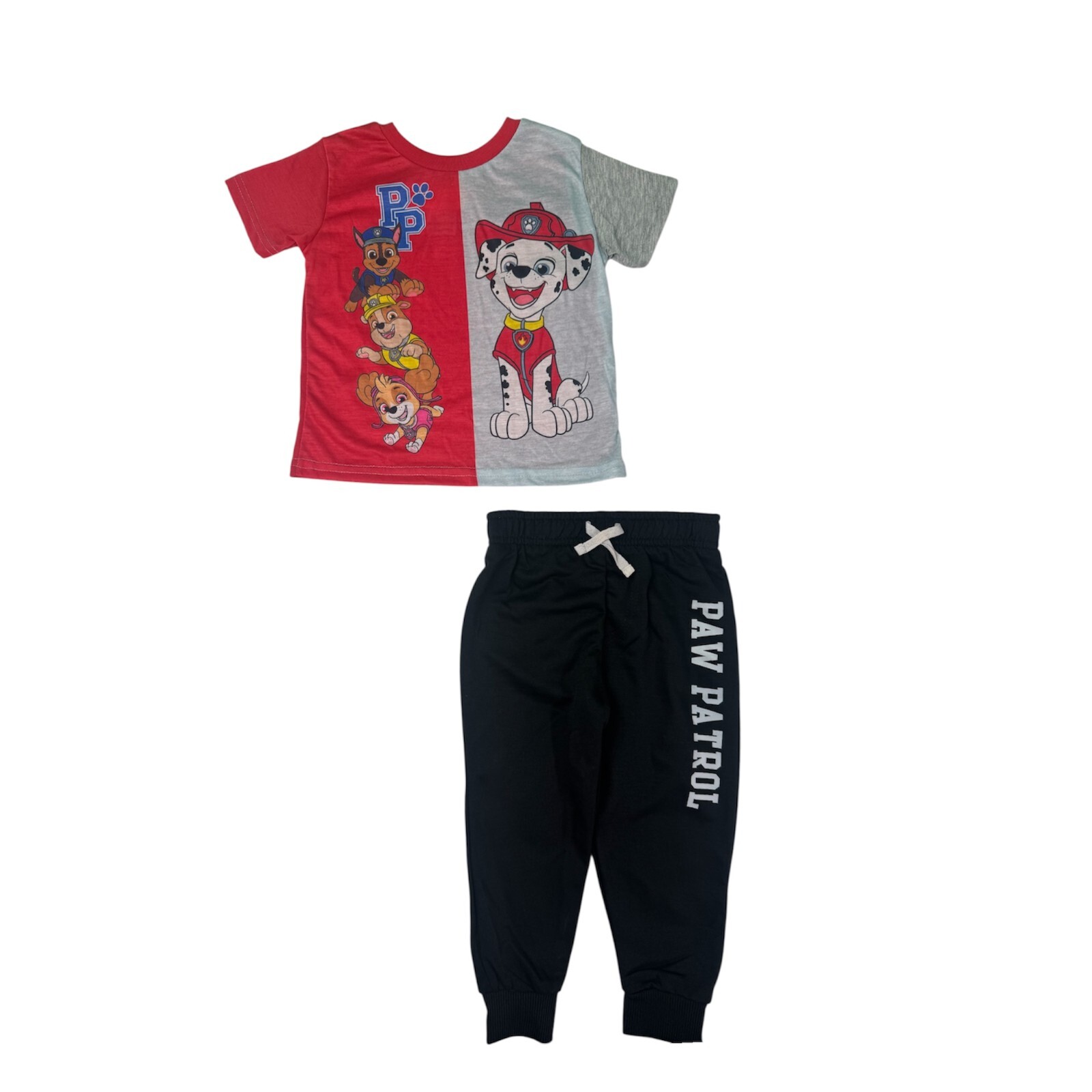 Paw Patrol Boys Grey & Red Two-Piece Jogger Pant Set Size 2T 3T 4T 4 5 6 7