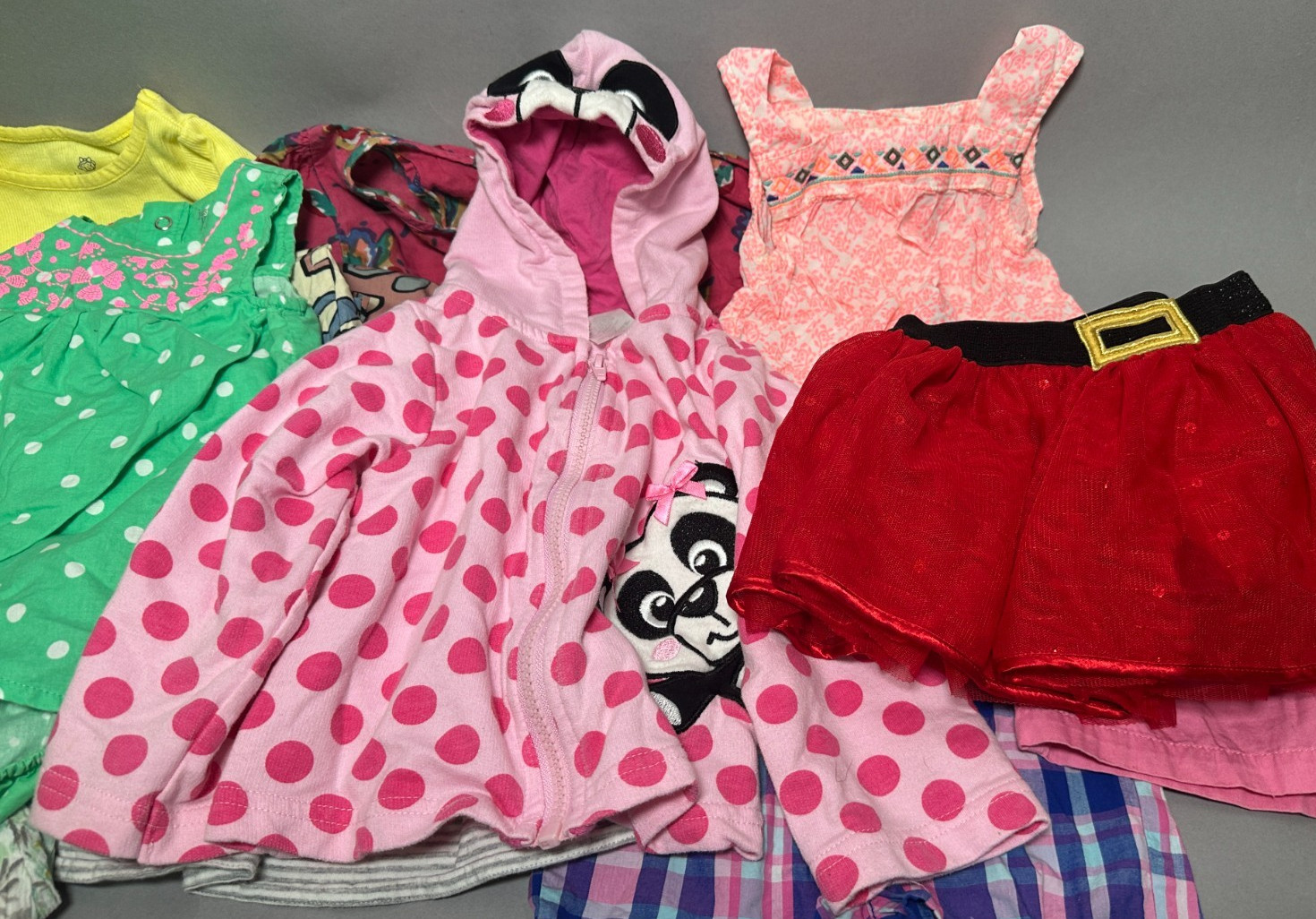 Large Lot 18 Adorable Girl Clothes/Outfits-Sizes 12 Months – Great Variety!
