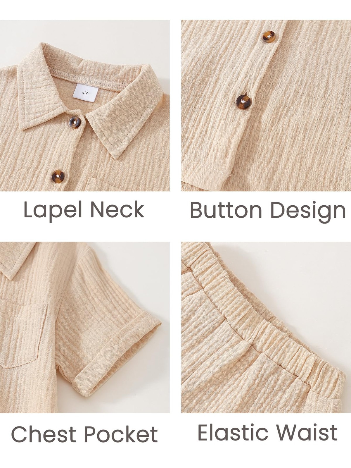 Baby Boys Summer Clothes Toddler Boys Button-down Shirt Tops + Shorts Outfit …