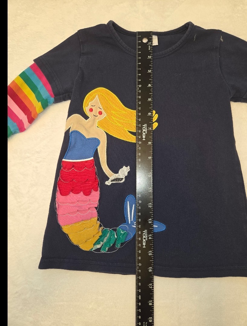 Girls 2T 3Y Clothing Bundle 071-Mermaid Top Floral Sweatshirt Jeggings 3 Pce Lot
