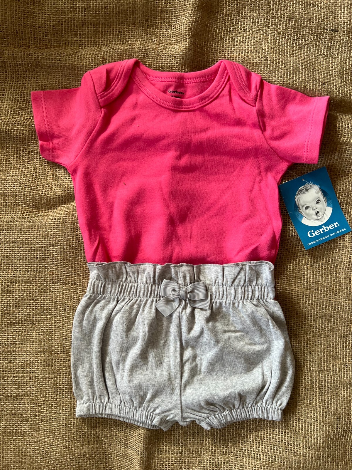 Gerber baby Onesie with matching shorts Baby shower gift birthday gift baby