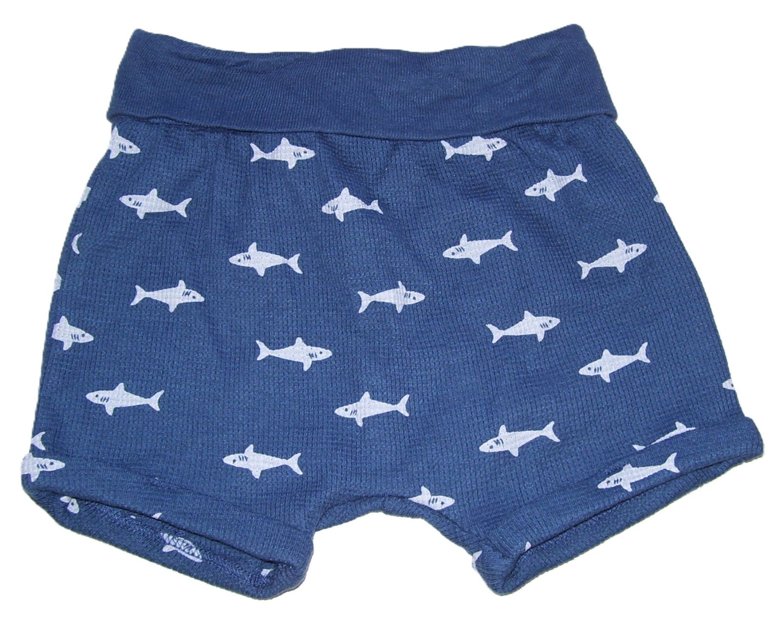 Carter’s Child of Mine 3 Pc Ivory Shark Bodysuit Blue Shirt Shorts Outfit 3-6M