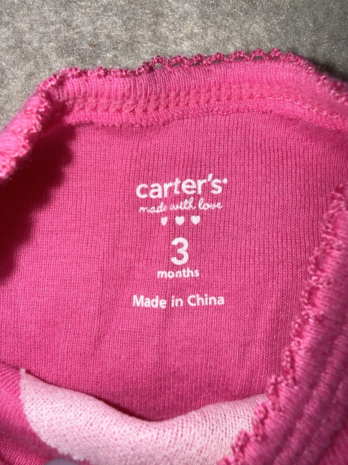 Carters Girls 3 Month 2 Piece Set Pink Bodysuit Black Polka Dot Pants Cupcake