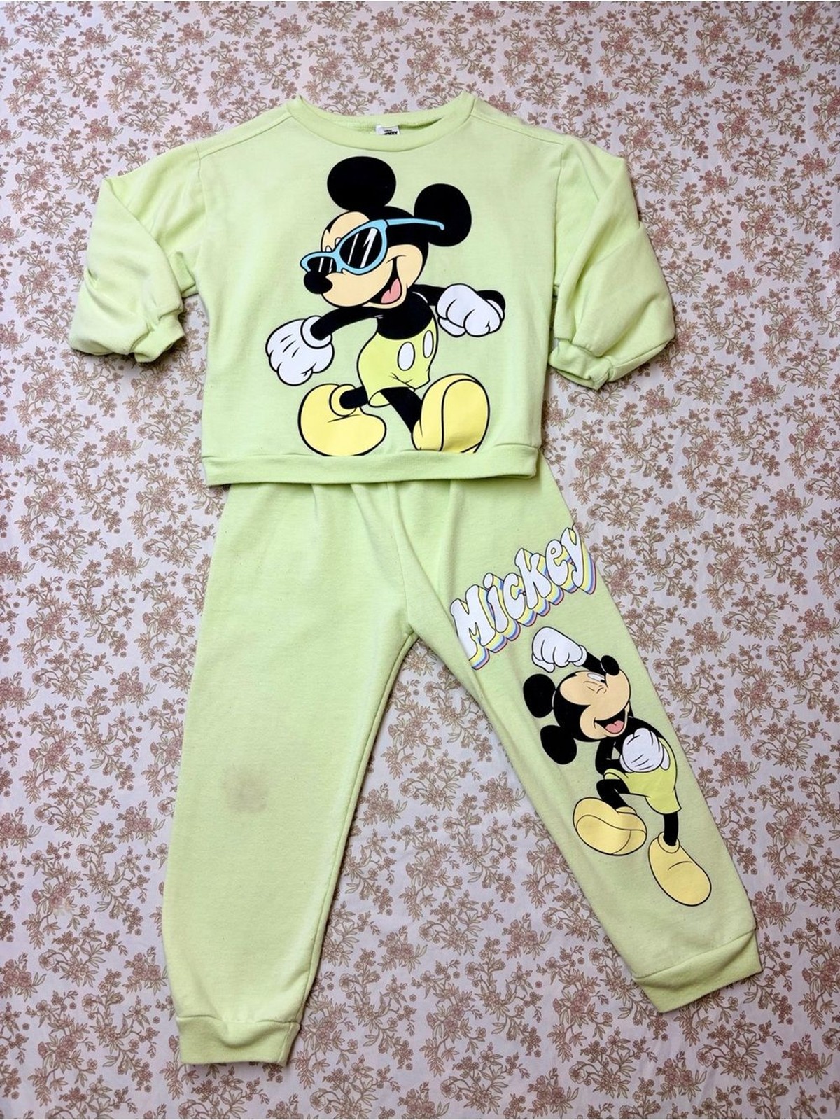 Mickey Mouse Lime Mint Green Kids Fun Matching Set 5