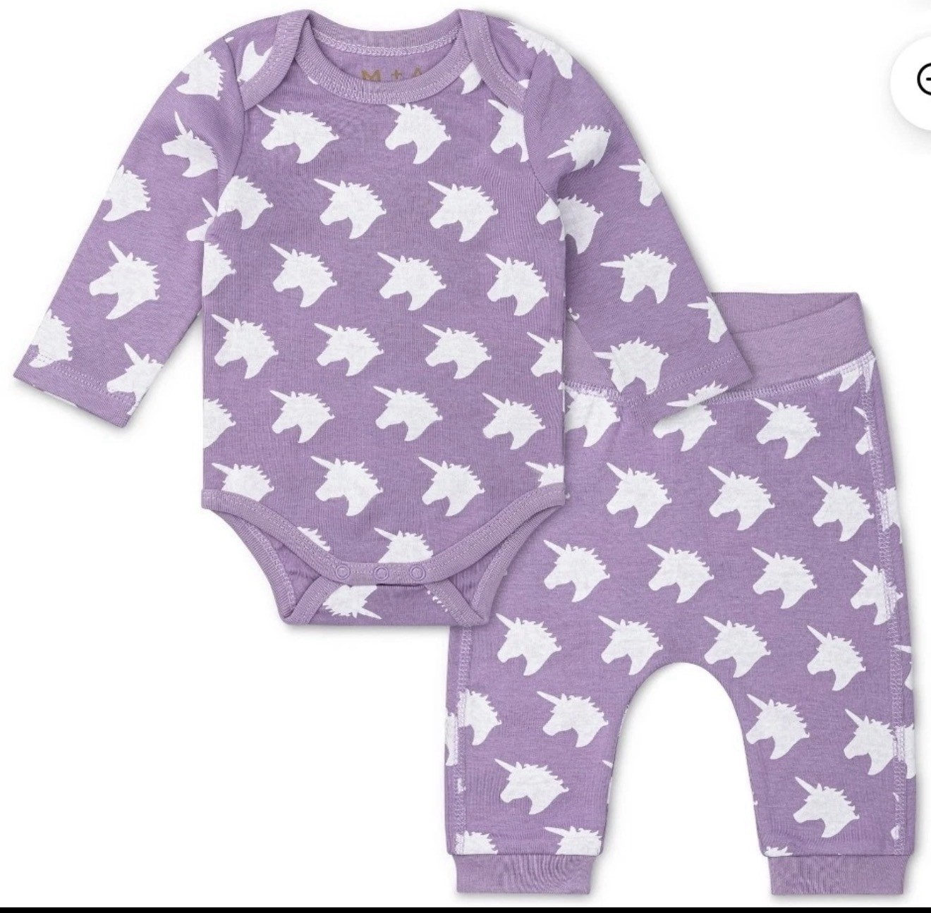 M+A Monica+Andy Organic Cotton Gender Neutral 1st Moves Bodysuit+Groove 12/18M