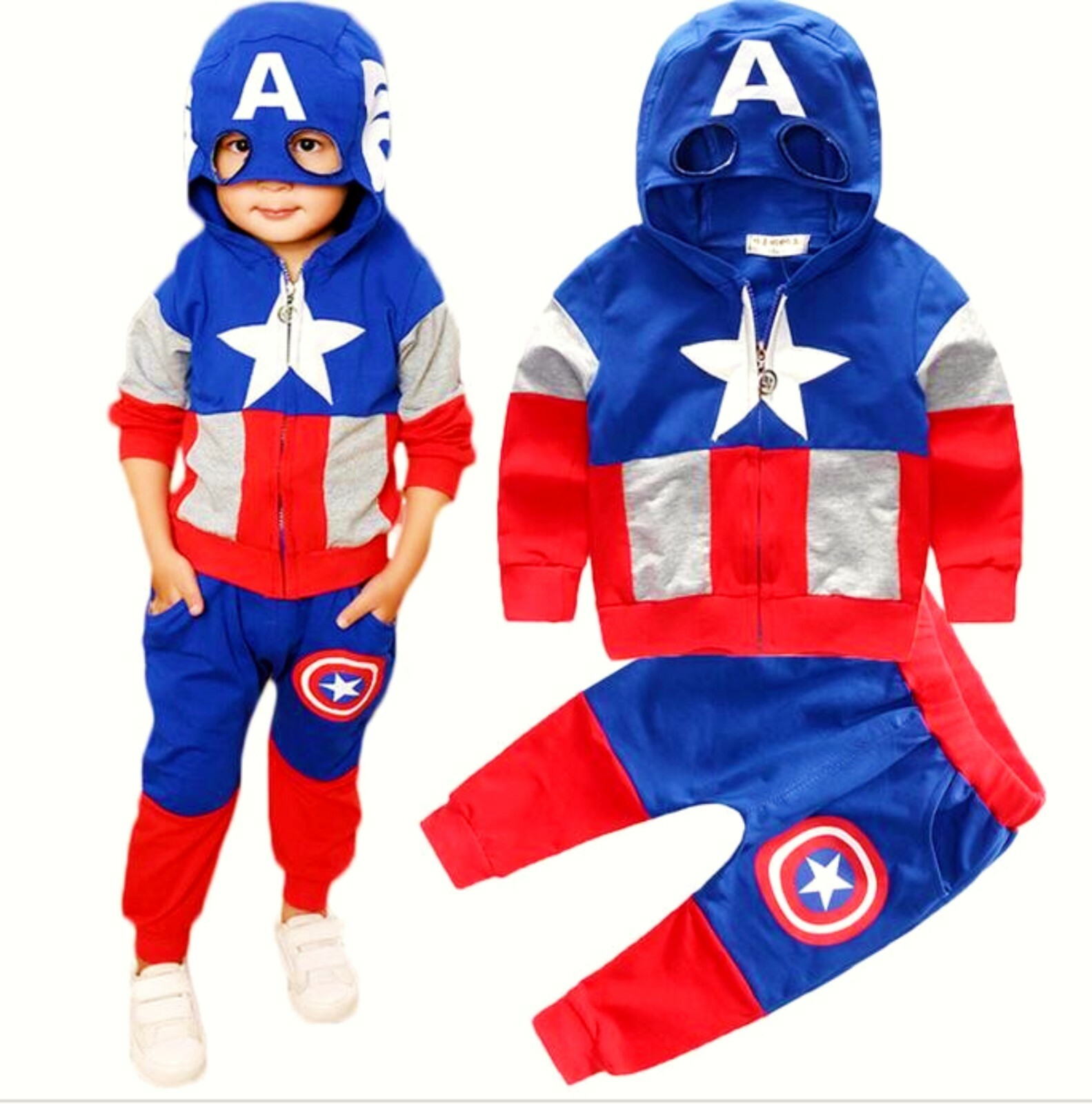 Kids Spiderman Track Suit SUPERHERO (Ships from United States)