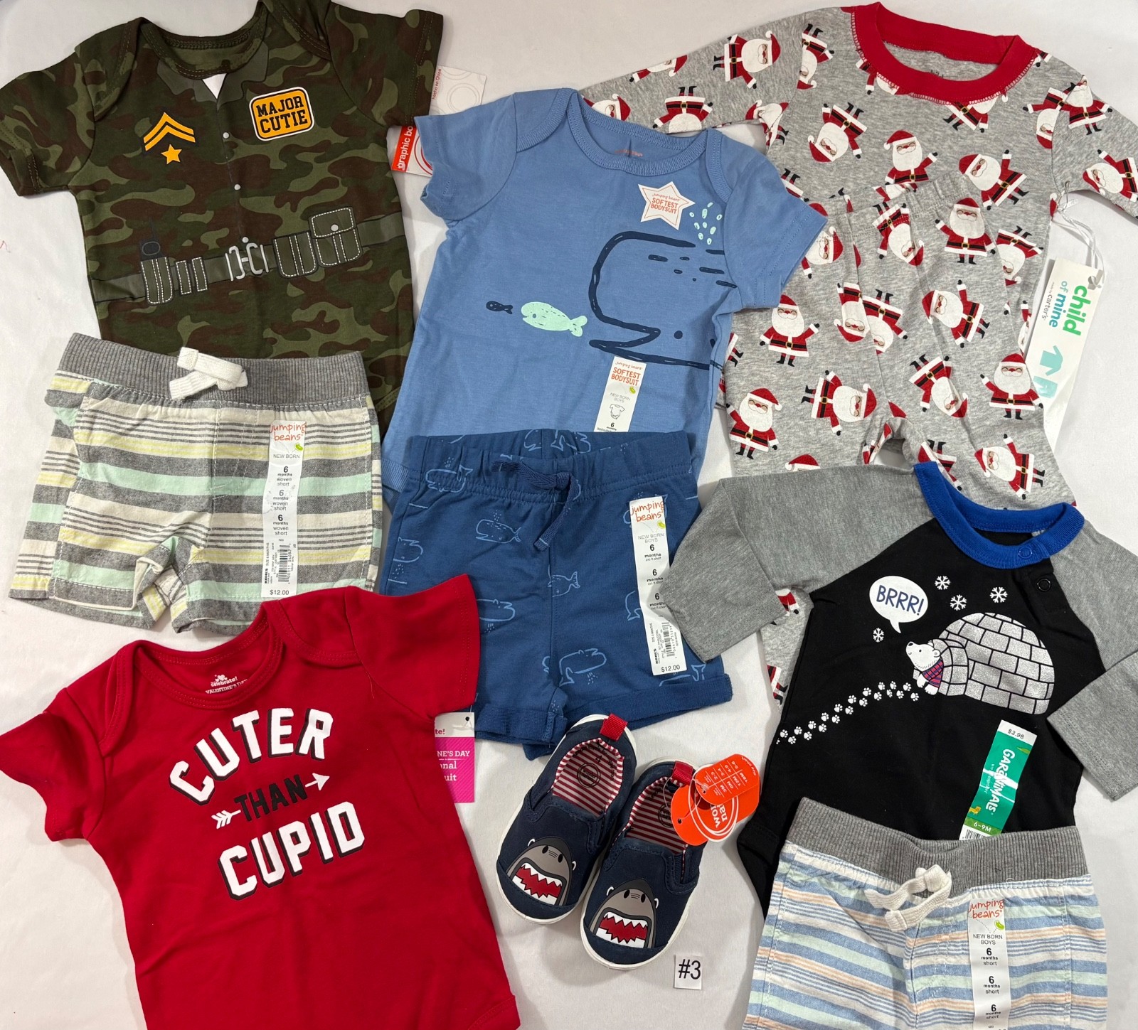 BABY BOY CLOTHING LOT SIZE 6-9 MONTHS / NWT / 10 PIECES/ LOT #3