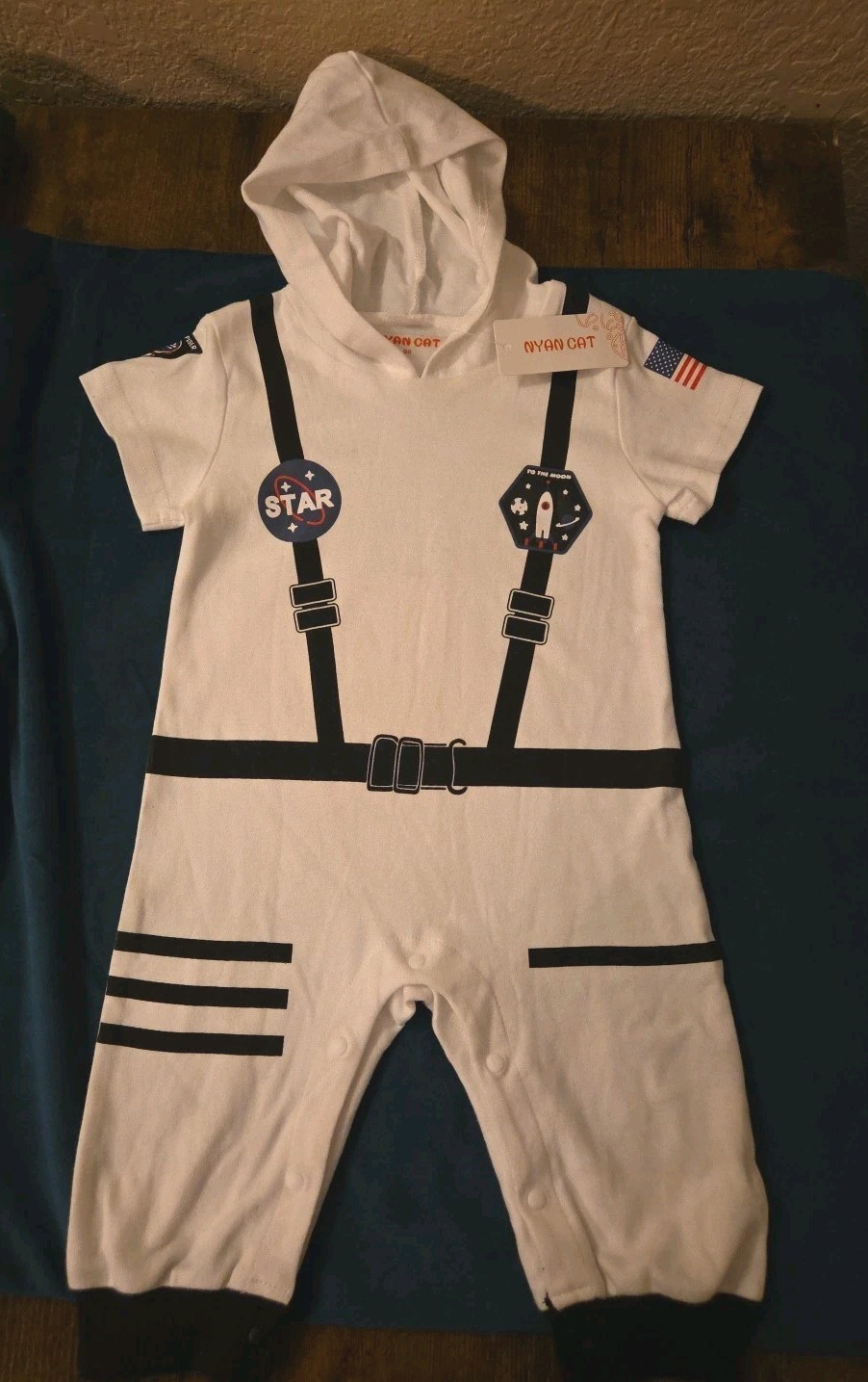Astronaut Jumpsuit Halloween Costume Outfit Sz 90 (24 Mo To 2T) See Description
