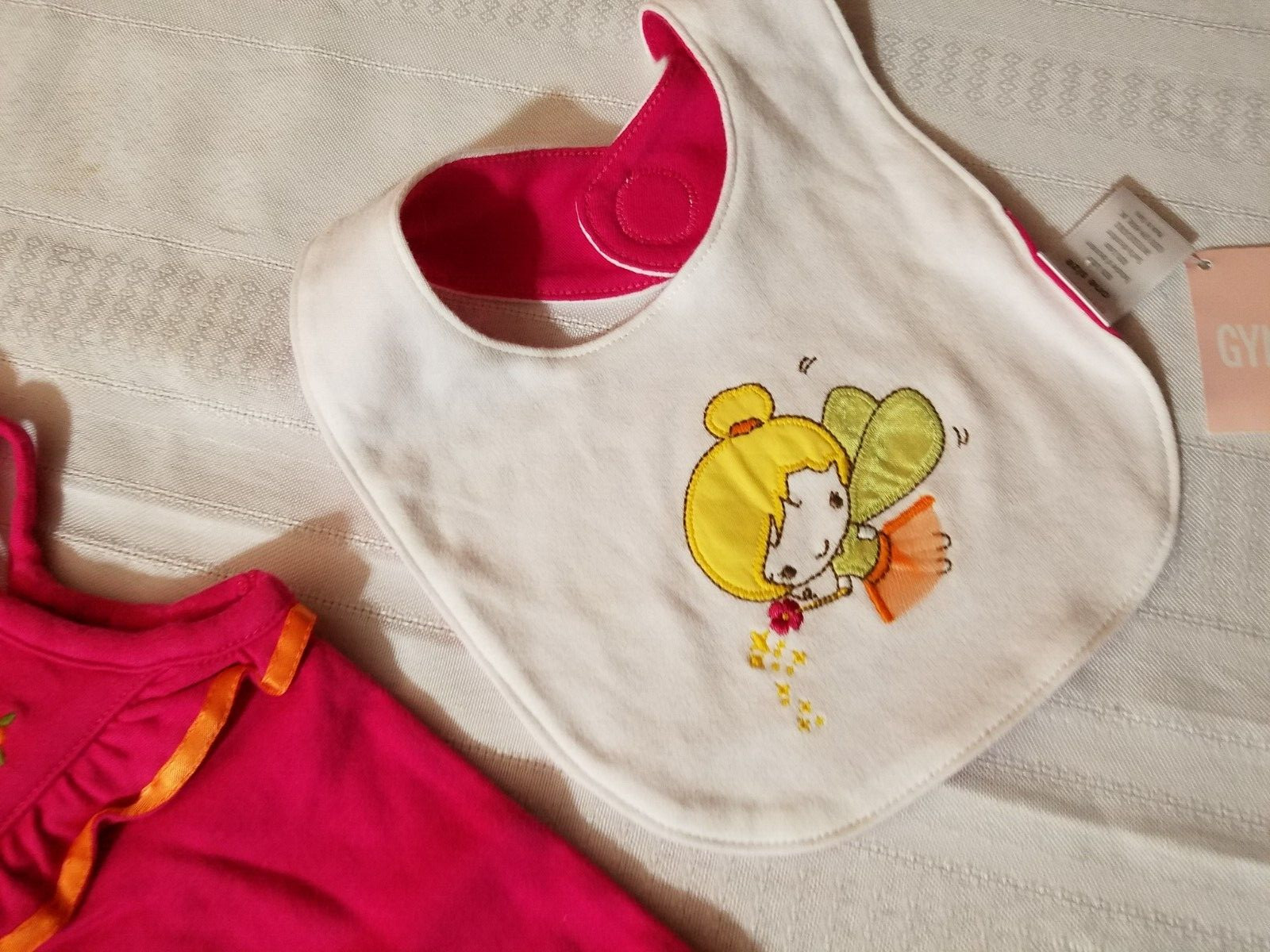 GYMBOREE Girls 3-6 Month Fairy Floral Romper Bib Outfit NWT