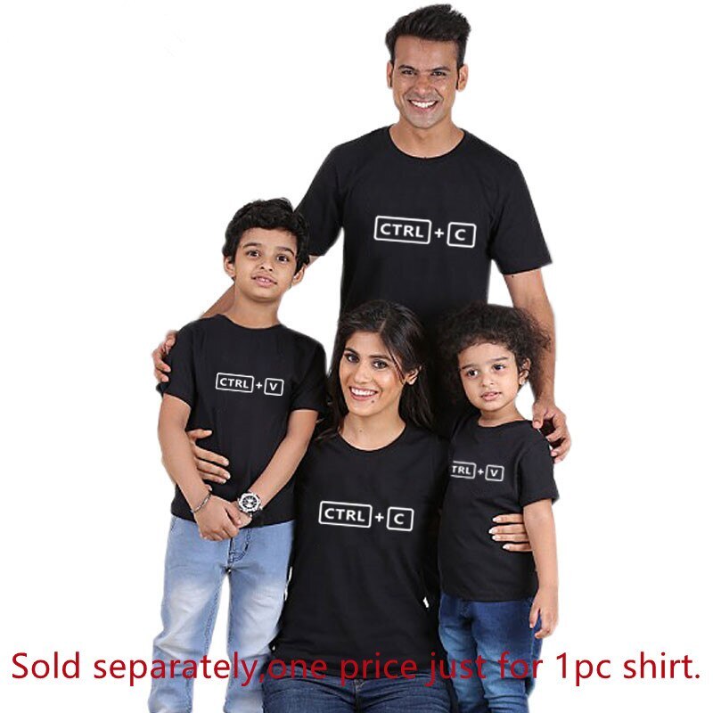 Family Matching Clothes Funny Cotton Family Look Shirt Father’s Day Gift