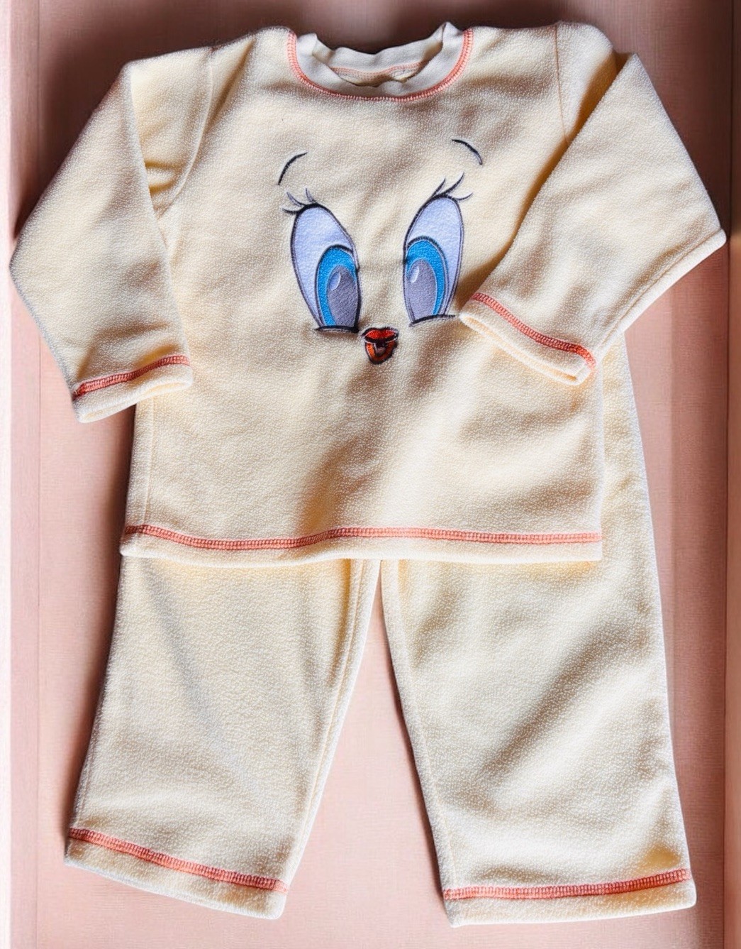Looney Tunes Tweety Bird Girls 2pc Fleece Outfit Pajama Set 3T