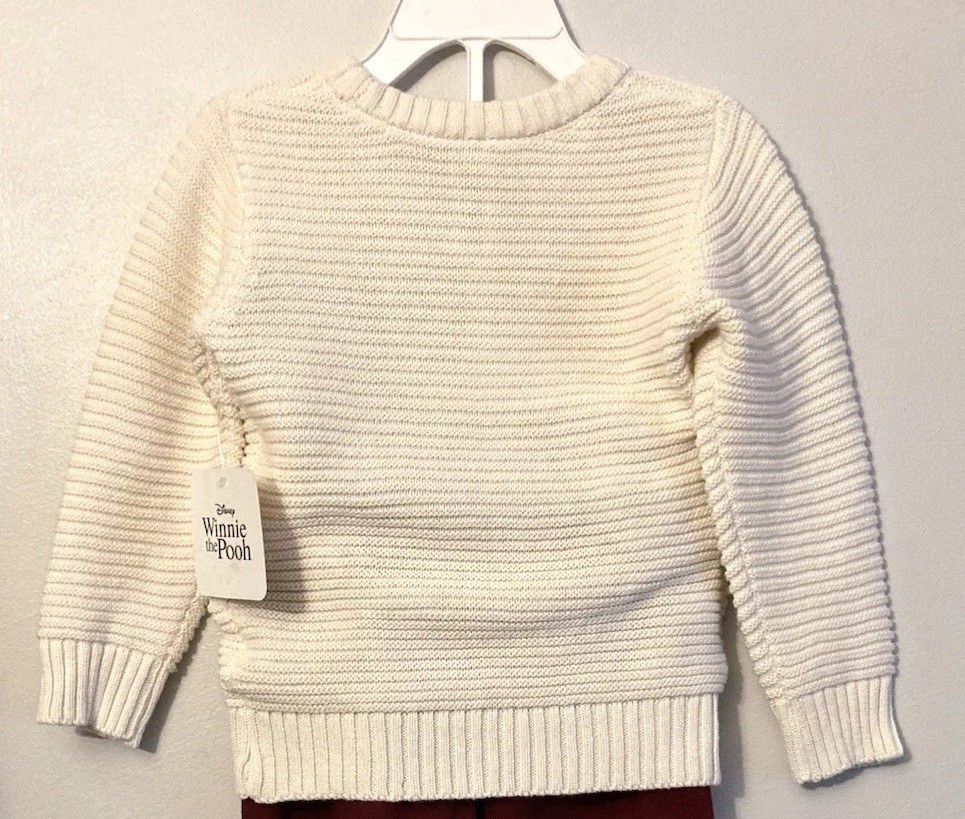 Disney Winnie The Pooh Boys Toddlers 2T Outfit Set Sweater/Pants – NWT