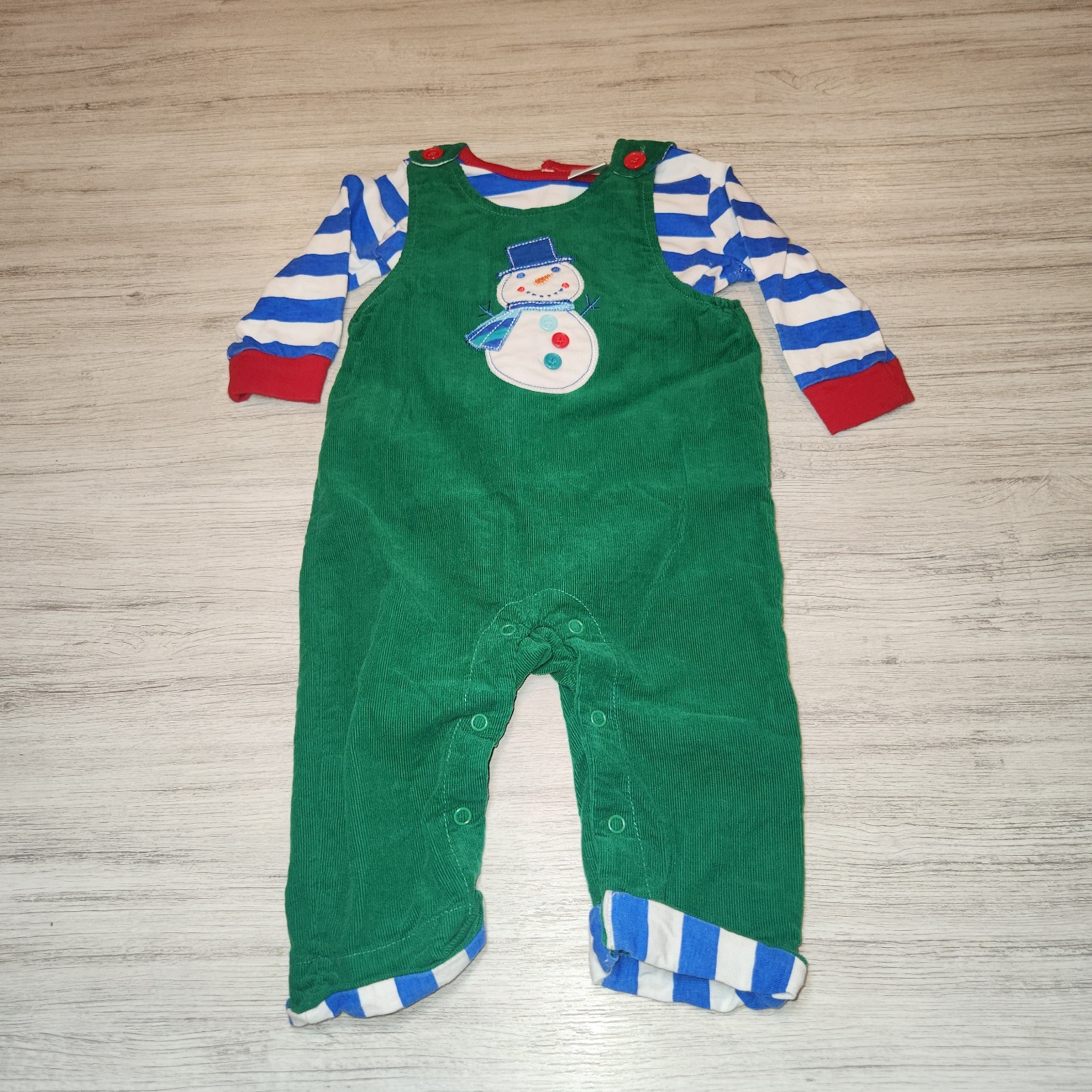 Nursery Rhyme Christmas Outfit Baby Boys Green Size 6/9 Months B4