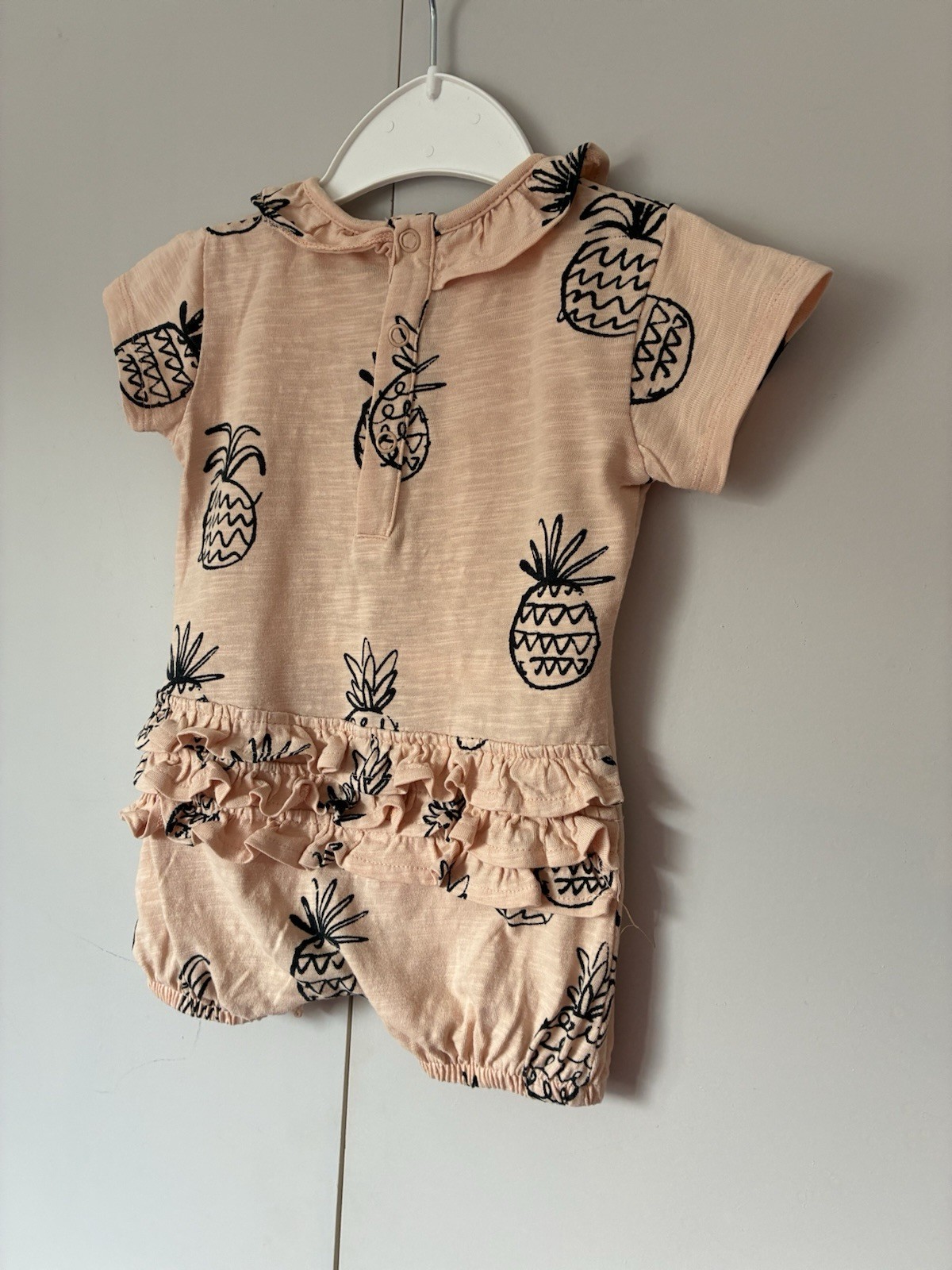 Jersey Shortie Romper Age 3-6 months Pineapple Print & Ruffle Next Myleene Klass