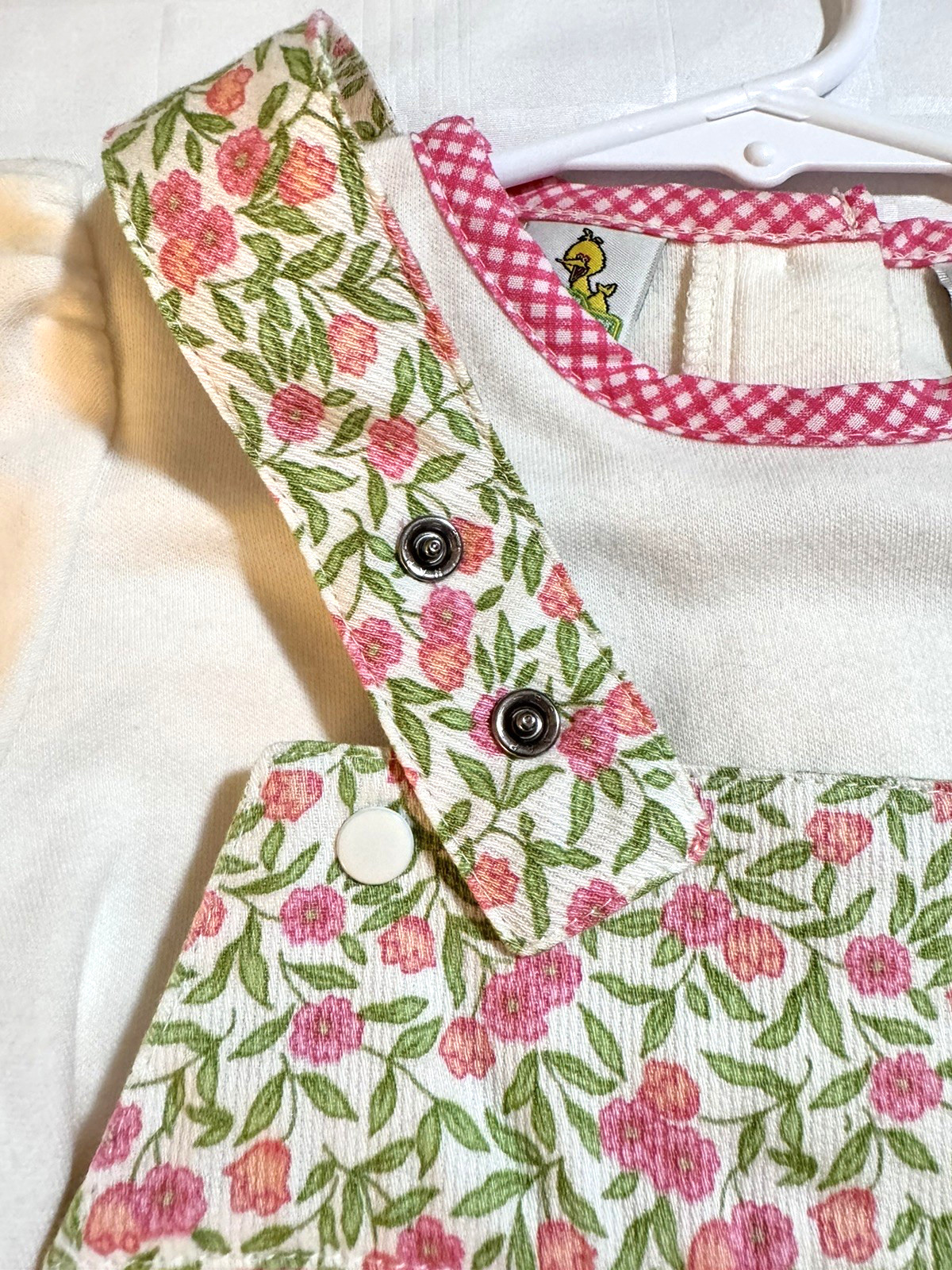 Sesame Street 2 Piece Romper Set Girls 24 Months Multicolor Floral Vintage NWT