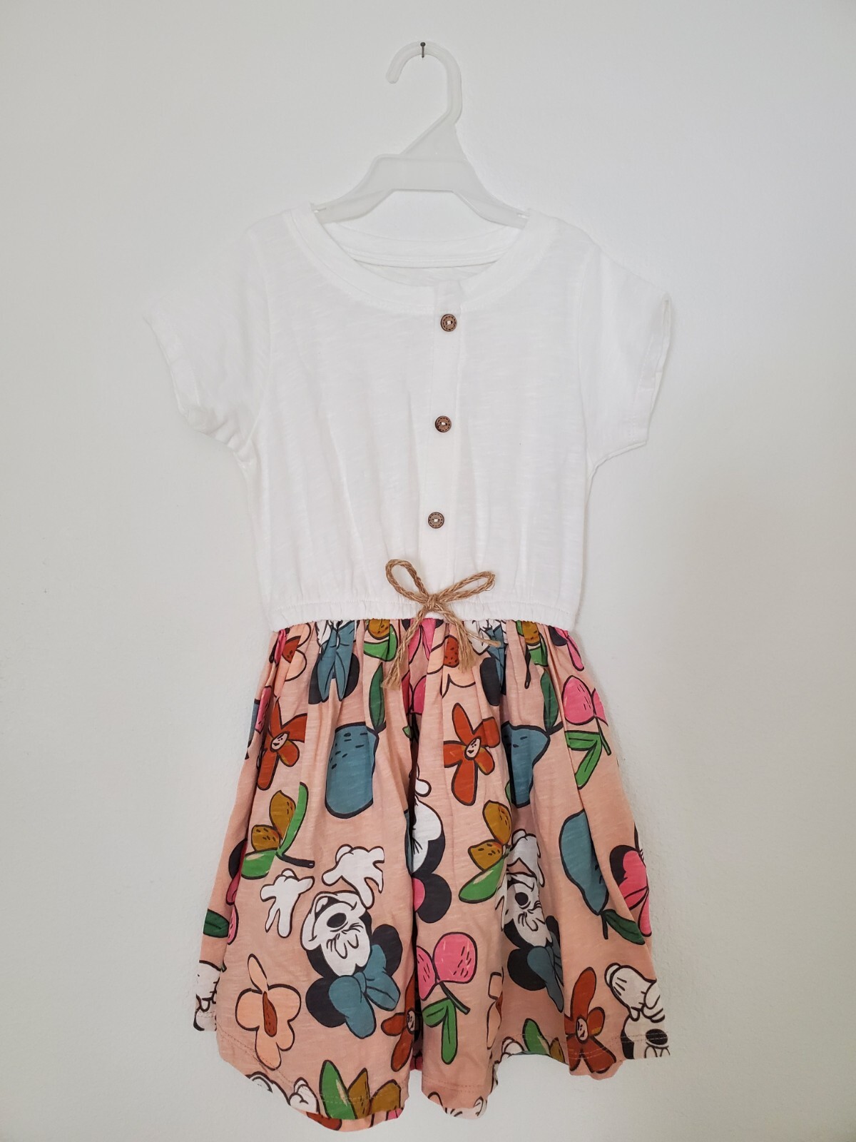 Toddler Mickey Mouse Printing Dress, Cotton Dress, Size 4T – 5T, Brand New