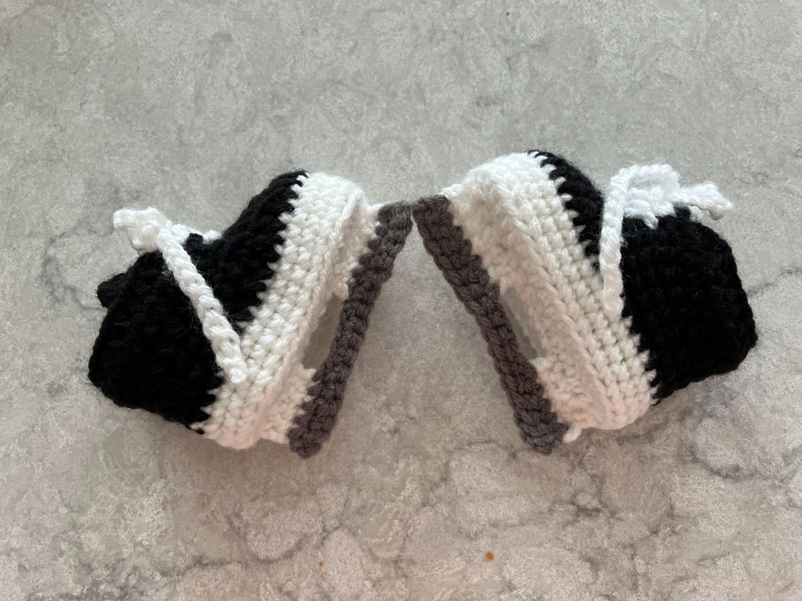 Baby Hockey Outfit Diaper Cover Set Black Shorts Legging Skates Handmade NEW