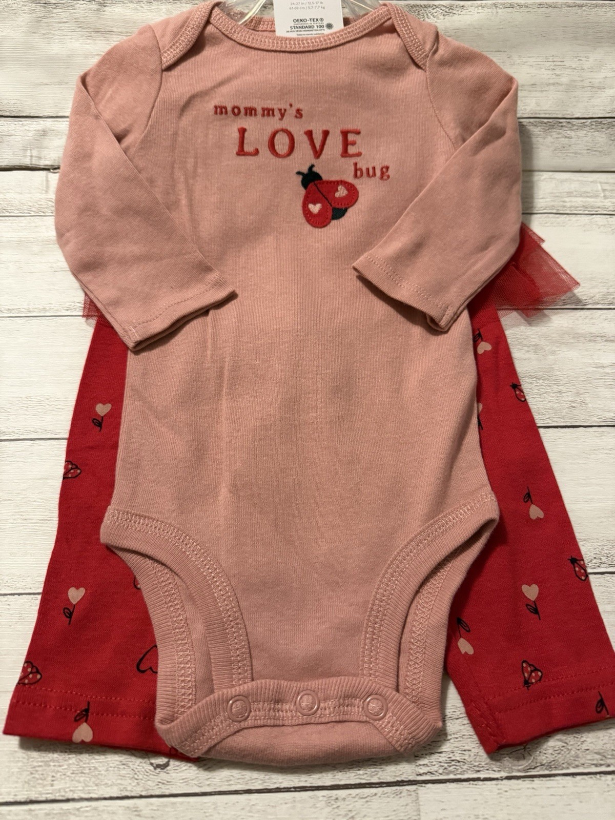 Just One You Carter’s Mommy’s Love Bug Outfit Bodysuit Tutu Leggings 6m