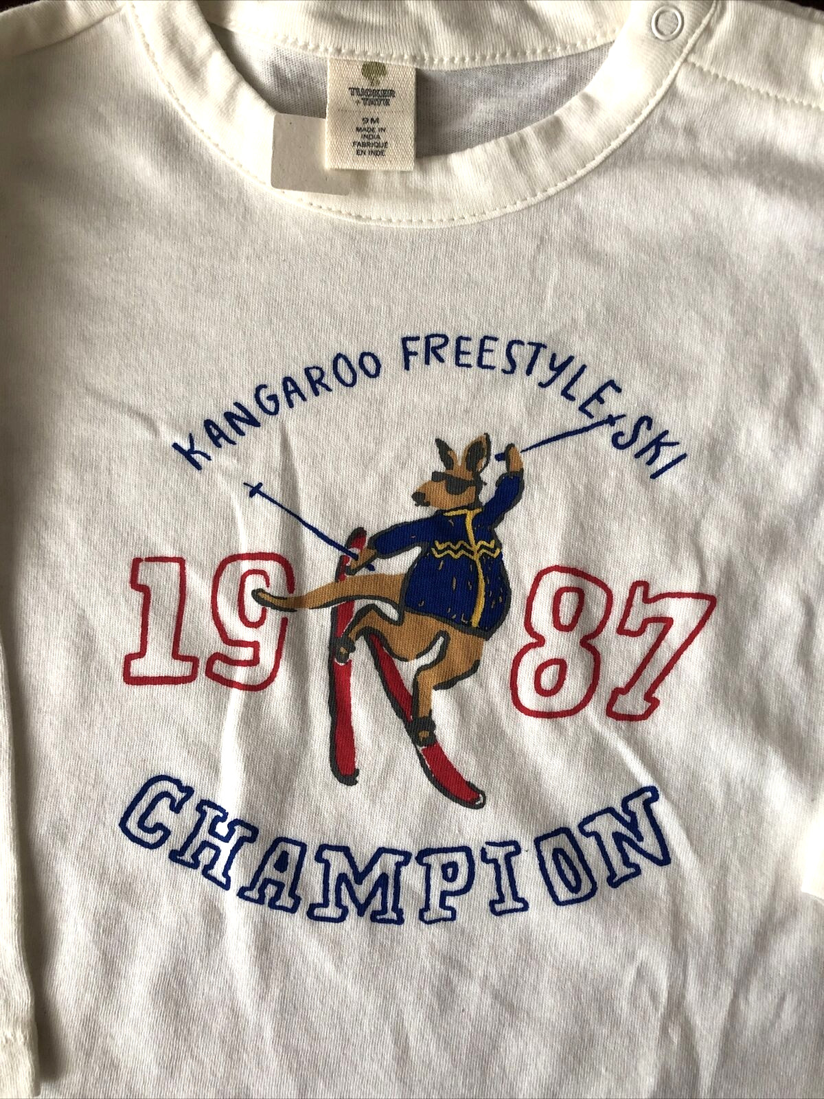 Tucker + Tate Ivory Kangaroo Freestyle T-Shirt & Red Pants 2-Piece Set Size 9M