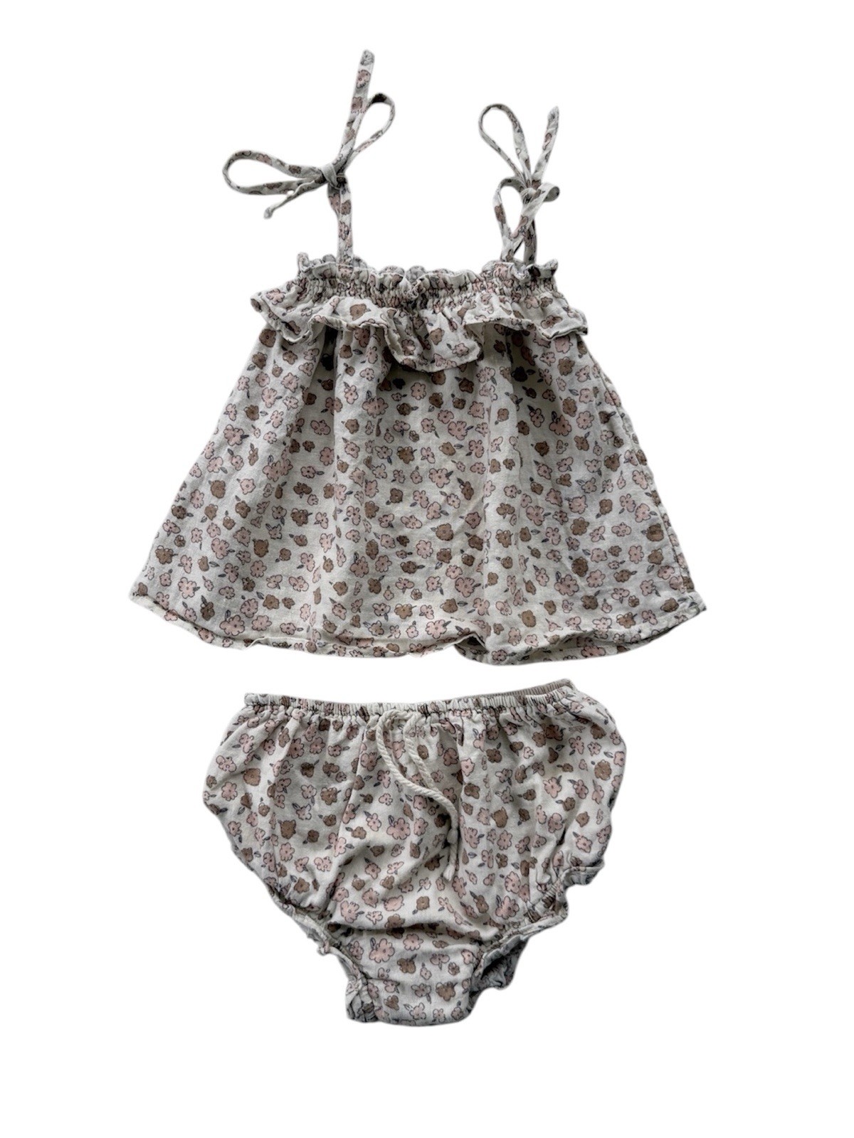 Rylee + Cru Linen Blend Floral Set size 12-18M