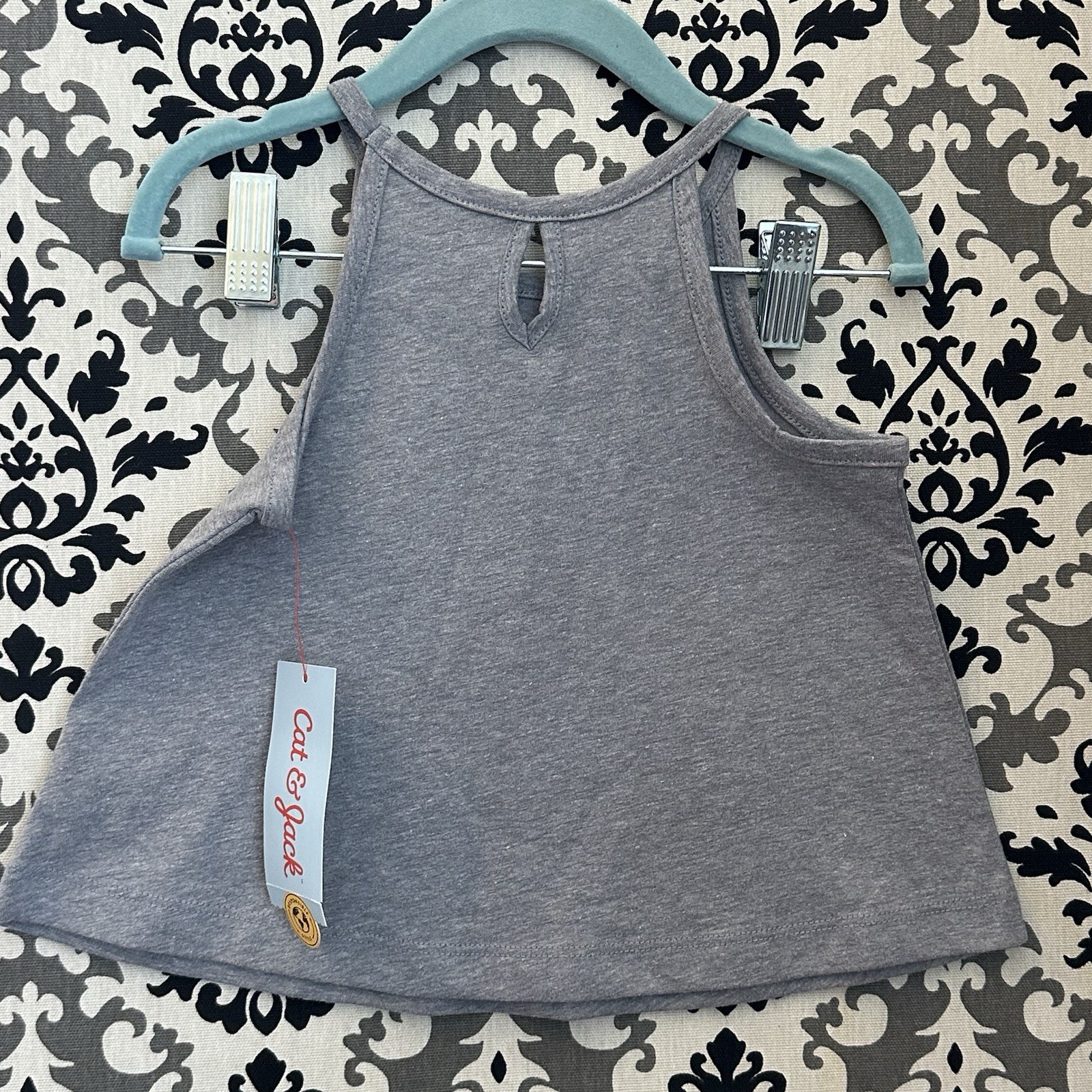 Cat & Jack Girls 18M Summer 3pc Set, Tank Top, Eyelet Lace Short, Scooter Skit