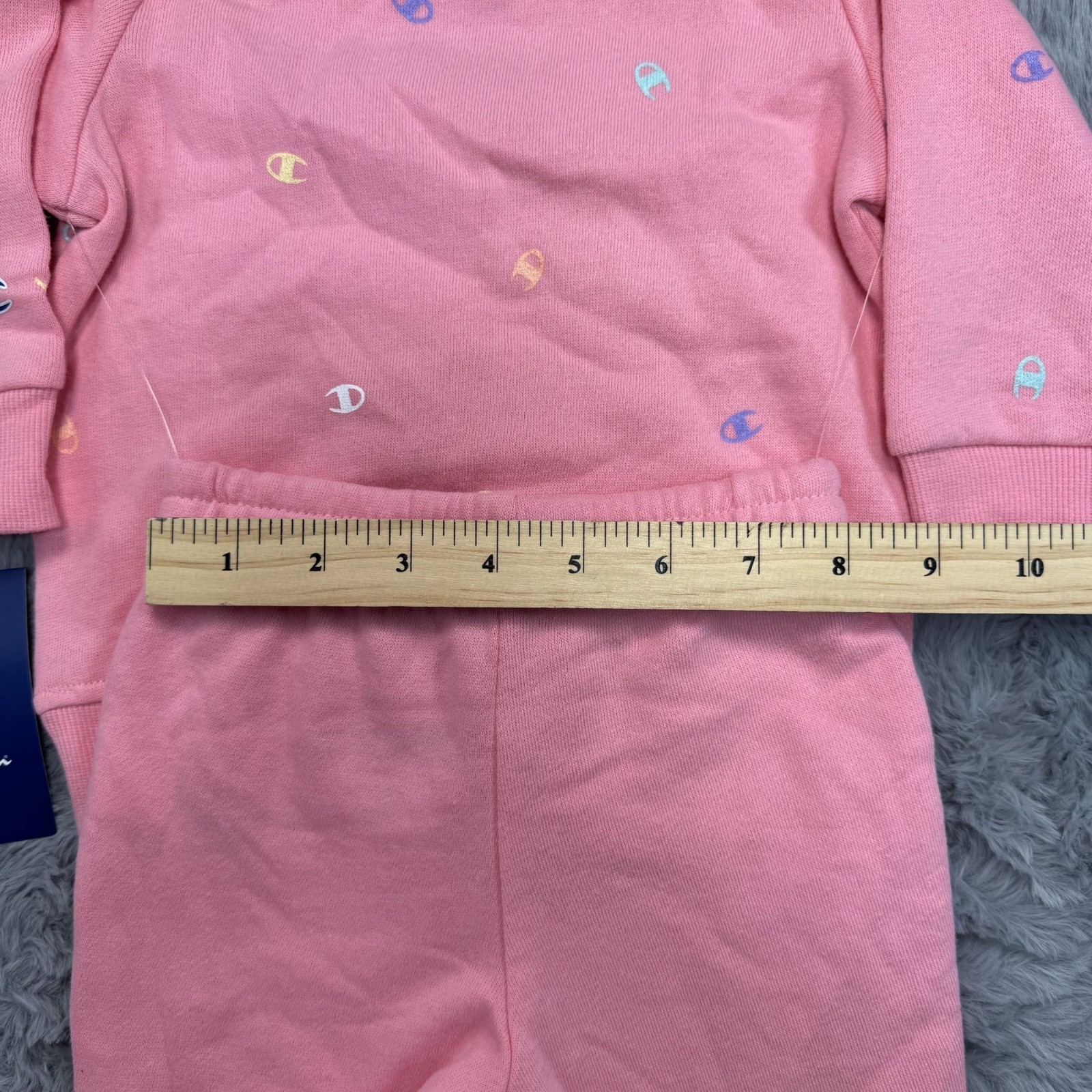 Champion Baby Girls Pink Sweatshirt & Sweatpants Set Size 12M Cotton Blend