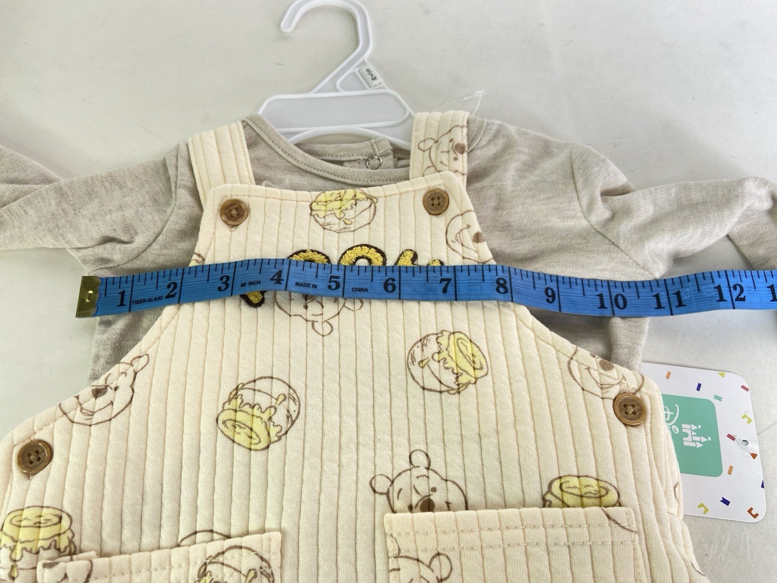 Disney Baby Winnie the Pooh 2 Piece Outfit Set Overalls T-Shirt Boys 0-3 Months