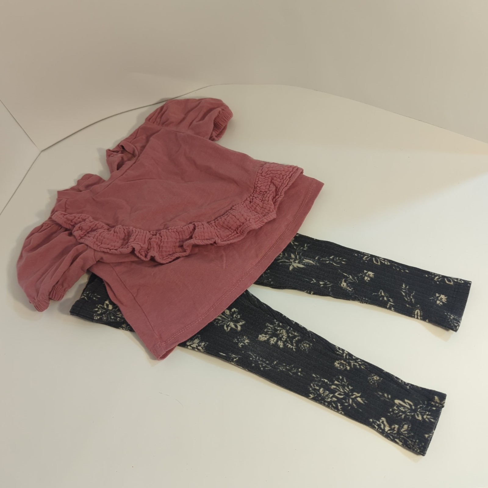 Jessica Simpson Baby Girl 2-Piece Outfit Pink Top Floral Pants 18M
