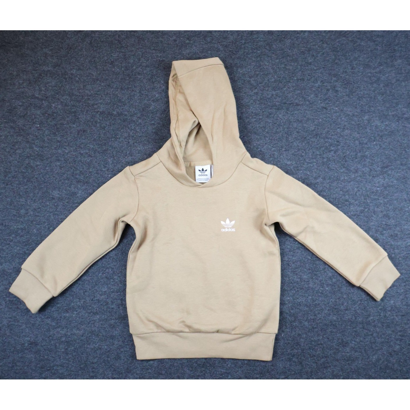 Adidas Kids XXS Tracksuit Set Hoodie & Joggers Tan Brown Trefoil Logo NWT