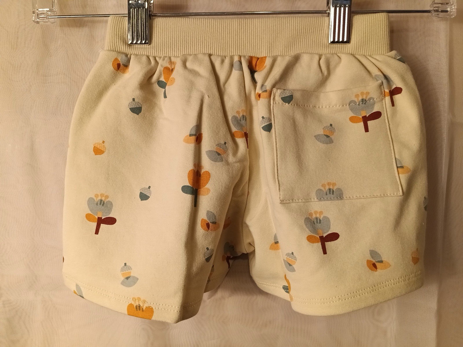 Young Bugs 2T Organic Cotton 2pc Floral Knit Long Sleeve Top & Shorts Set