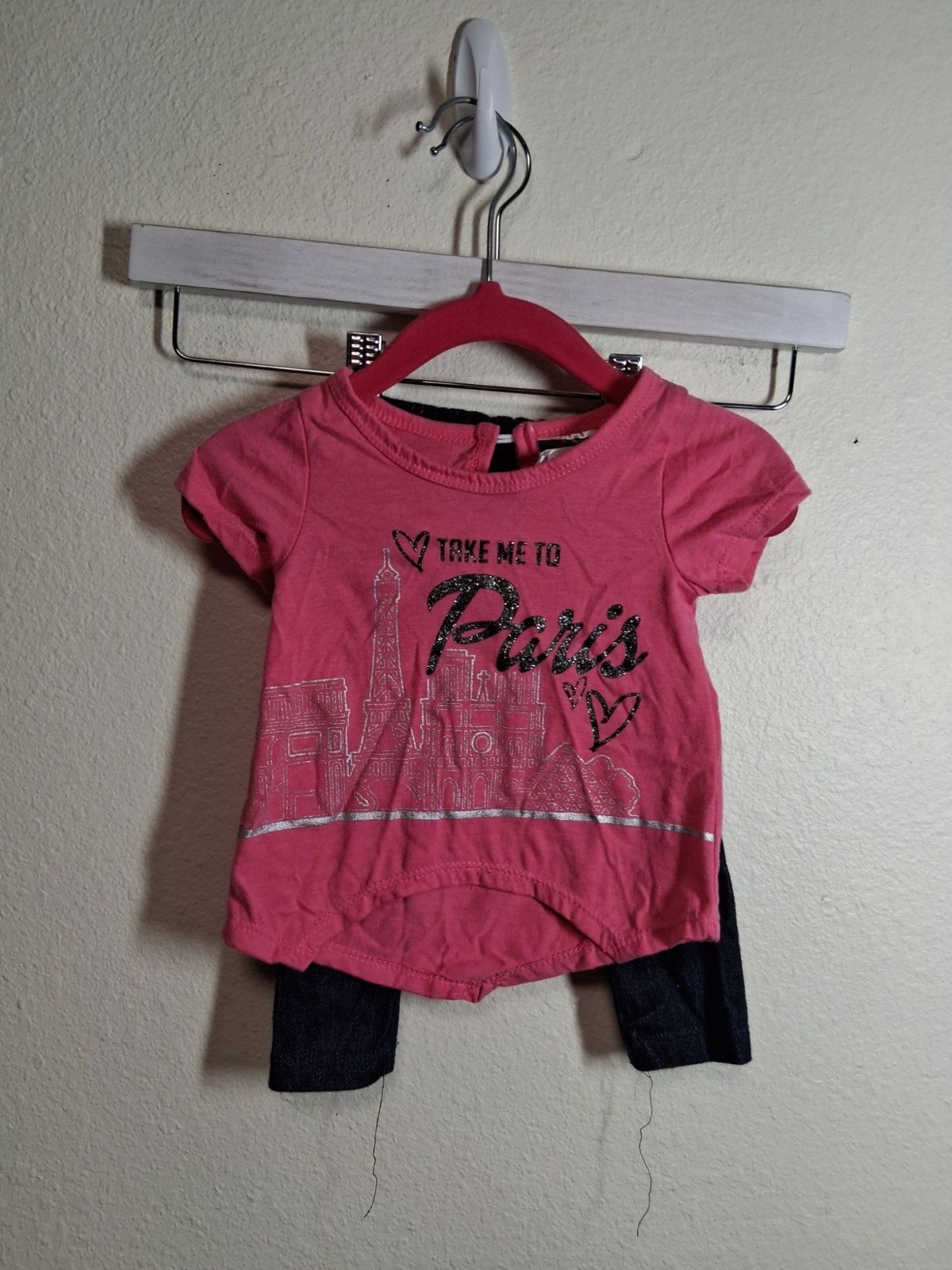 DIVA Outfit Paris Travel Baby Infant T-Shirt Leggings Girls Size 3-6 Months