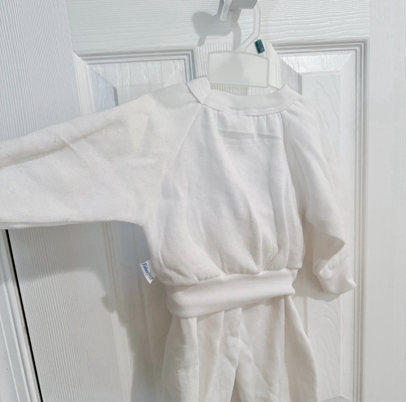 Vintage Custom Designed Fisher Price Kidswear White Sweats Outfit 18 months