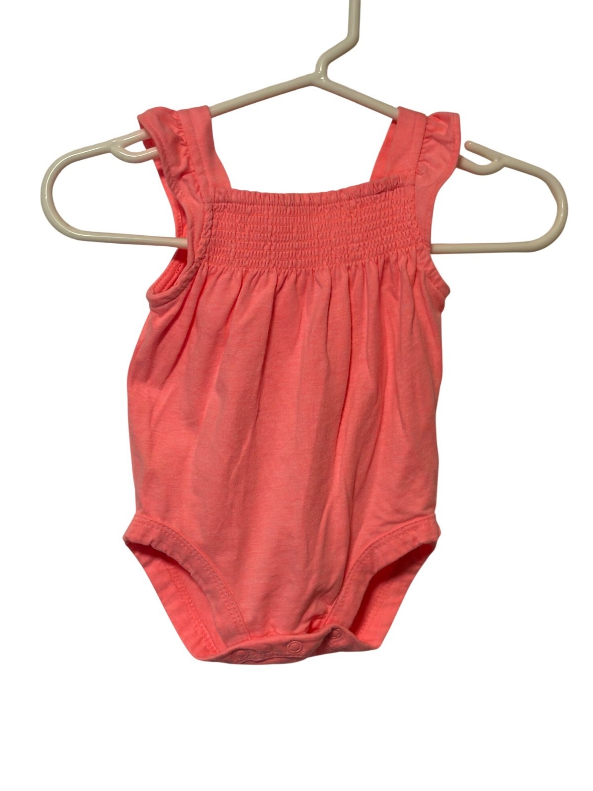 Carters Girls Infant baby Size 3 months Coral 1 piece Tank Romper Outfit Shorts
