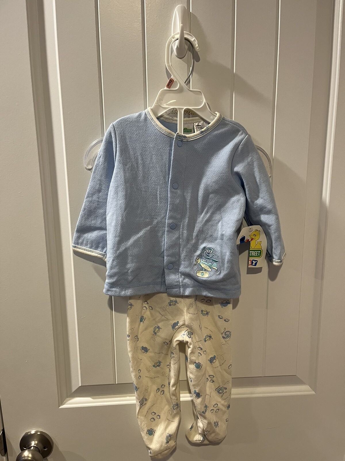 Vintage Sesame Street Outfit Baby 6/9 Months Elmo Blue Y2K RARE