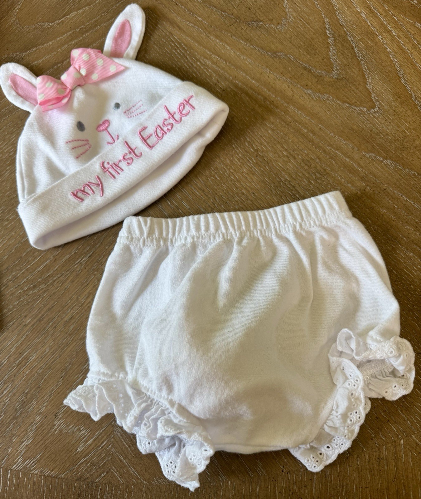 My First Easter Bunny Cap And Bloomers With Bunny Tail By Baby Essentials Girls