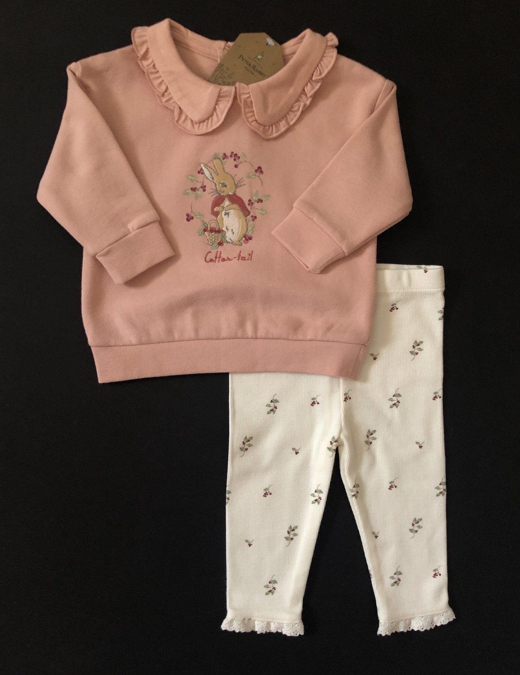 Baby Girls Peter Rabbit Sweatshirt And Print leggings 9/12 Months