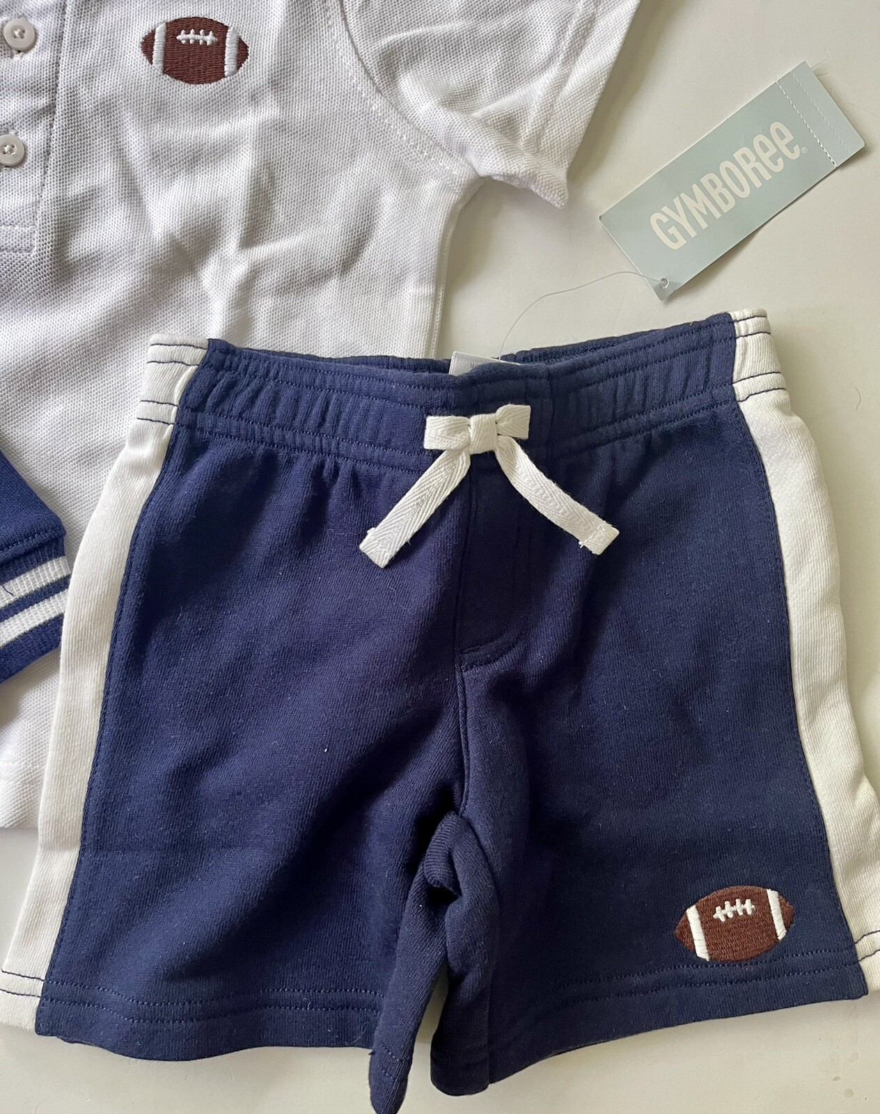 NWT Boys 18-24 mo Gymboree JUNIOR VARSITY Cotton HOODIE TOP & SHORTS 3pc Outfit