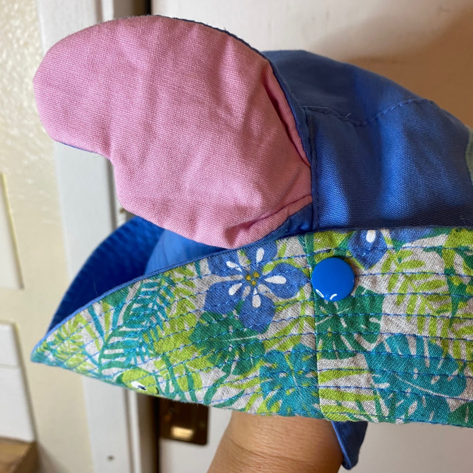 Disney Baby Stitch Bucket Hat 0-6M & Kate Mack Floral Swim Top 18M Swim Bundle