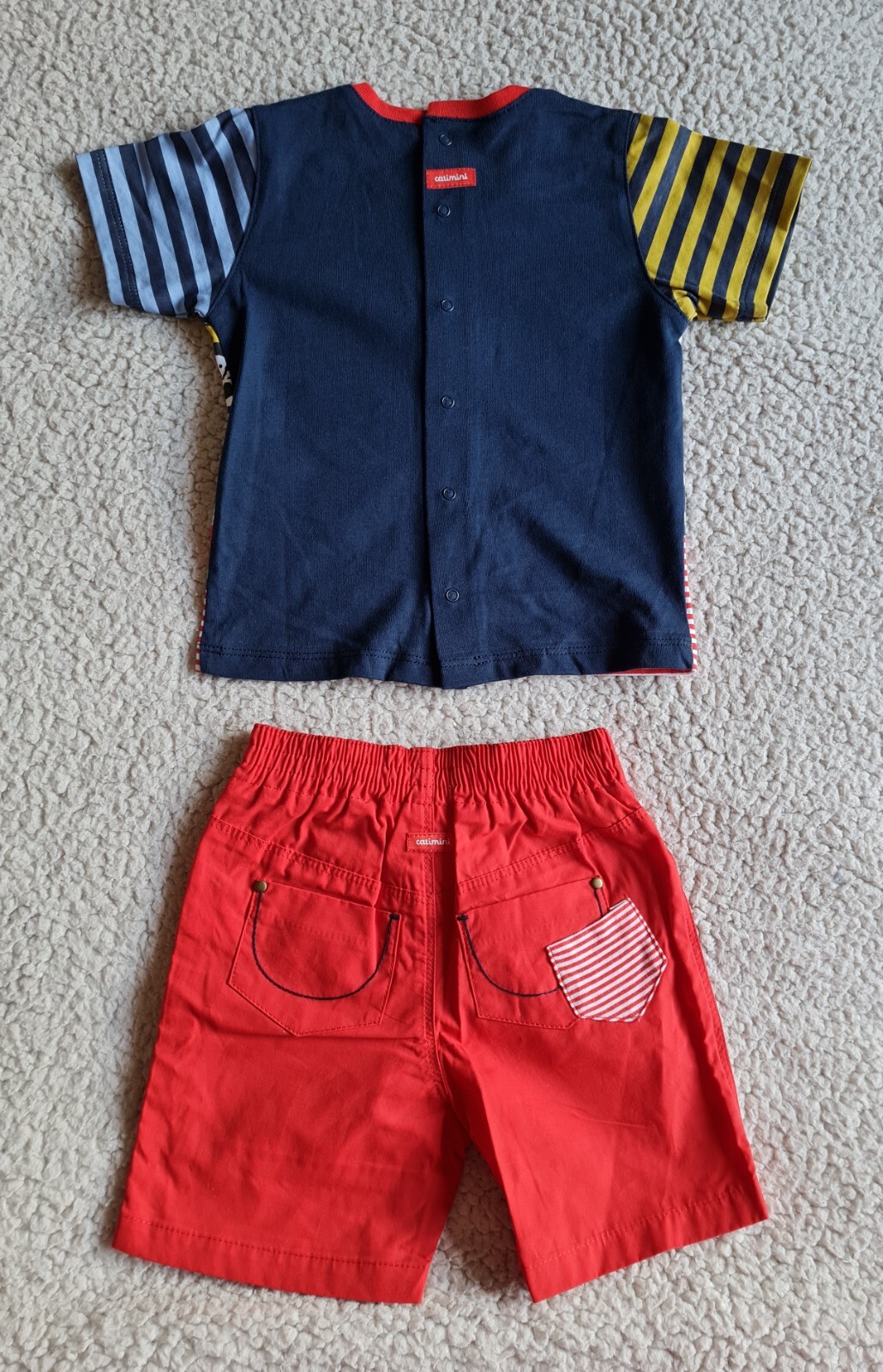 Catimini Baby 2 Piece Pirate Outfit Shorts & T Shirt Age 9 Months Brand New WL