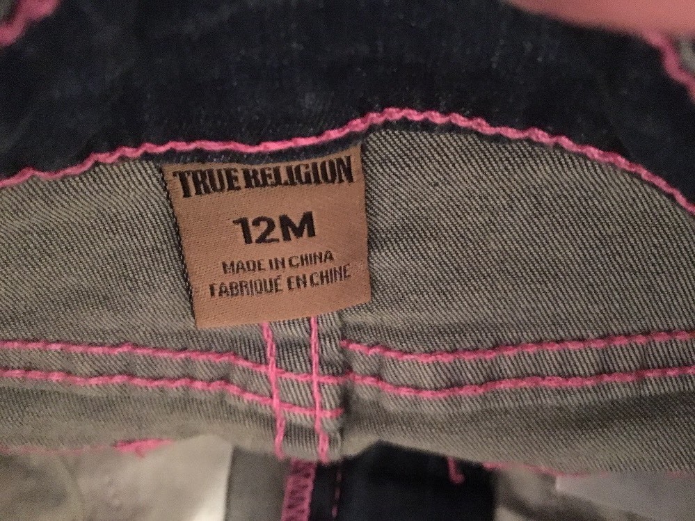 5 PIECE-NEW TRUE RELIGION Baby Girl STAR SWEATSHIRT & JEANS 6M or 12M + PJs NWT