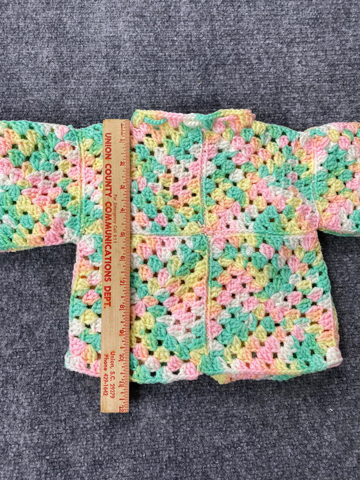 Handmade Crochet Baby Layette NB 5 Set Multicolor Pastel Boho Cottagecore Fairy