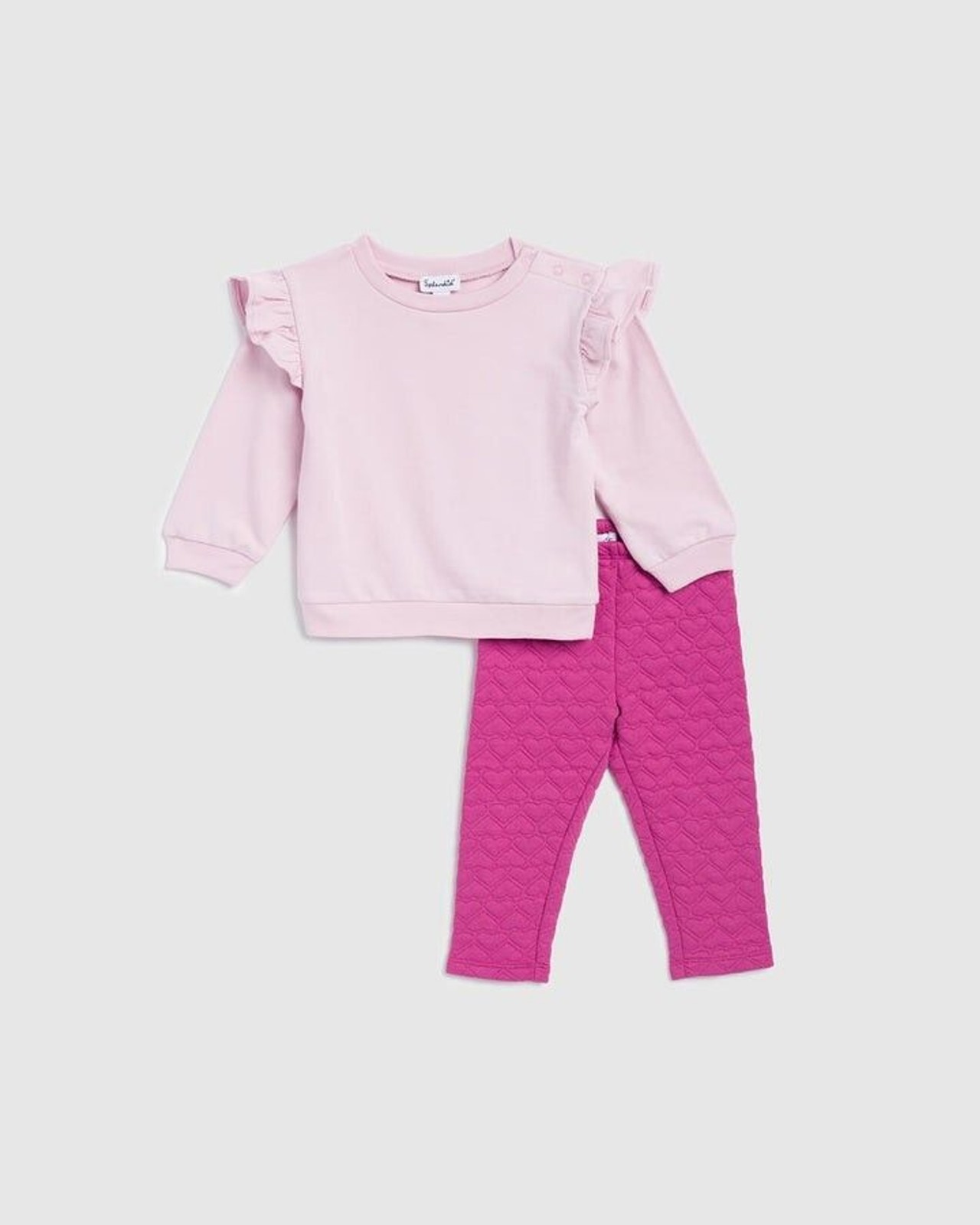 NWT Splendid Infant Girl 12-18 mos. Hibiscus Hearts Long Sleeve Set MSRP $54