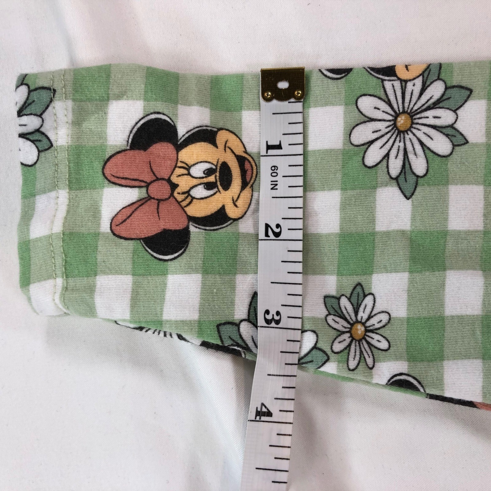 Disney Baby Minnie Mouse Denim Overall Dress and Gingham Leggings Set 3T