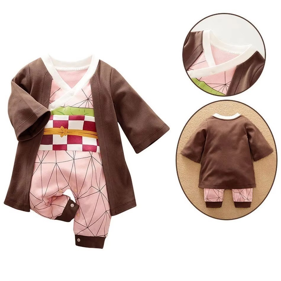 Anime Baby Romper Cosplay Costume Cotton Infant Jumpsuit 0-18M 16″-25″ / 41-64cm