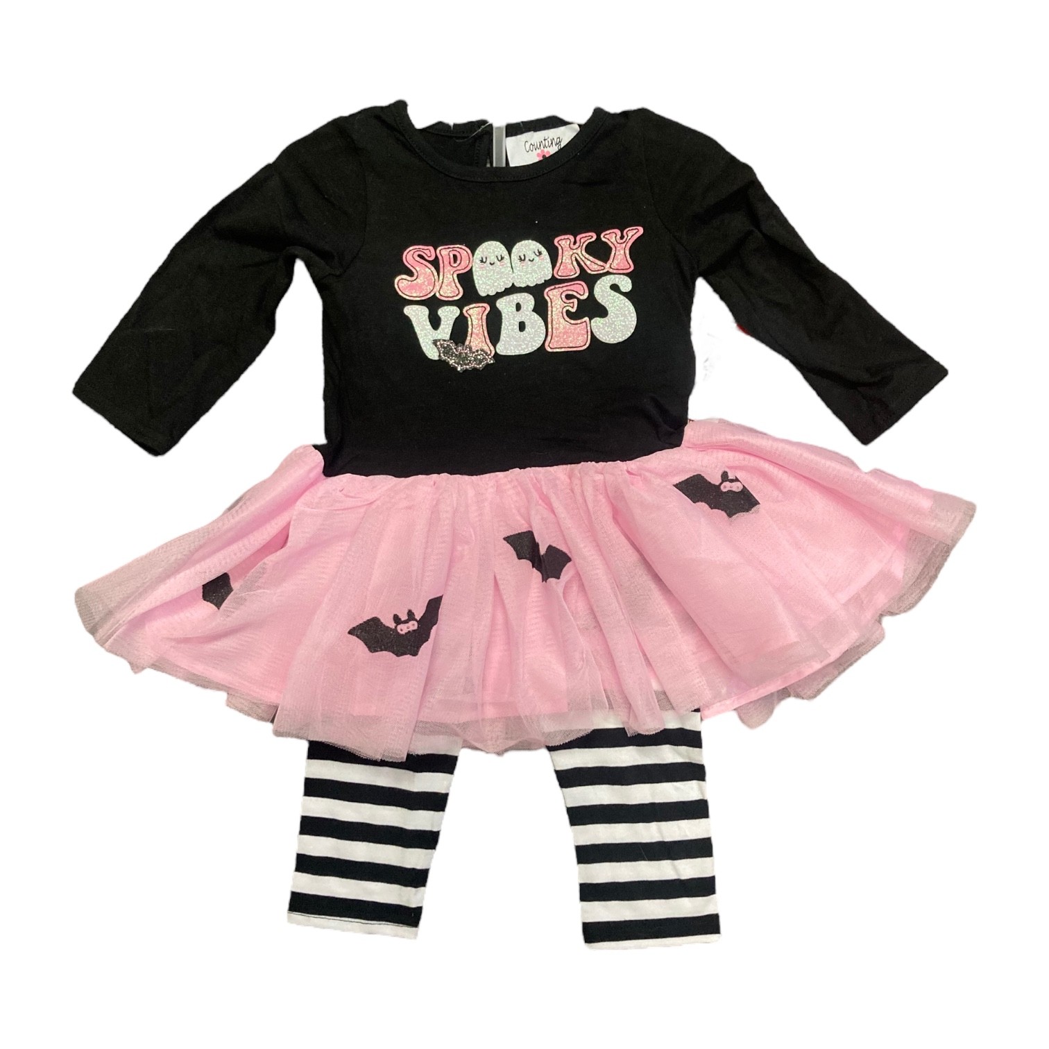 Counting Daisies Girl’s Spooky Vibes 2-Piece Tunic Tutu & Legging Set