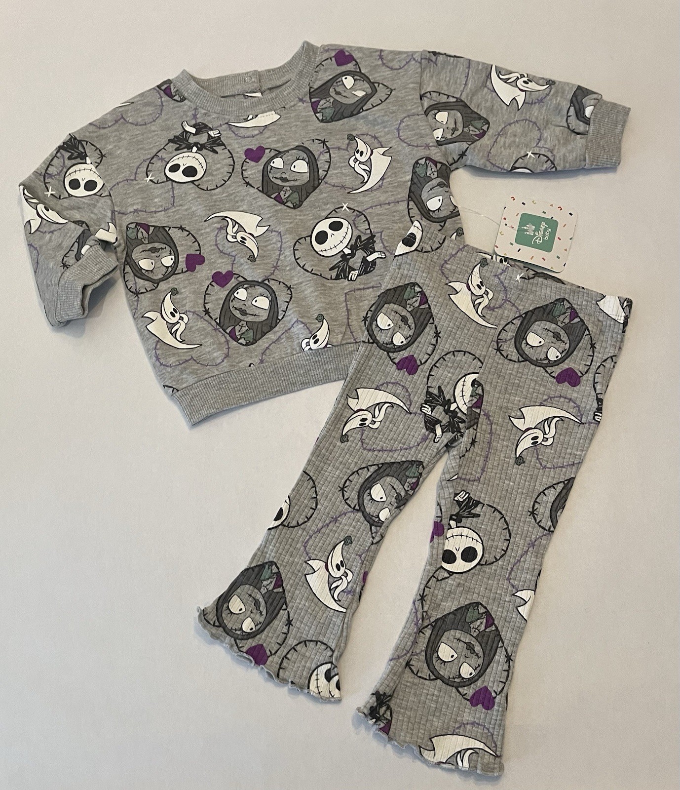 Baby Girl Nightmare Before Christmas 18 Months Pants Sweatshirt 2 PC Set New