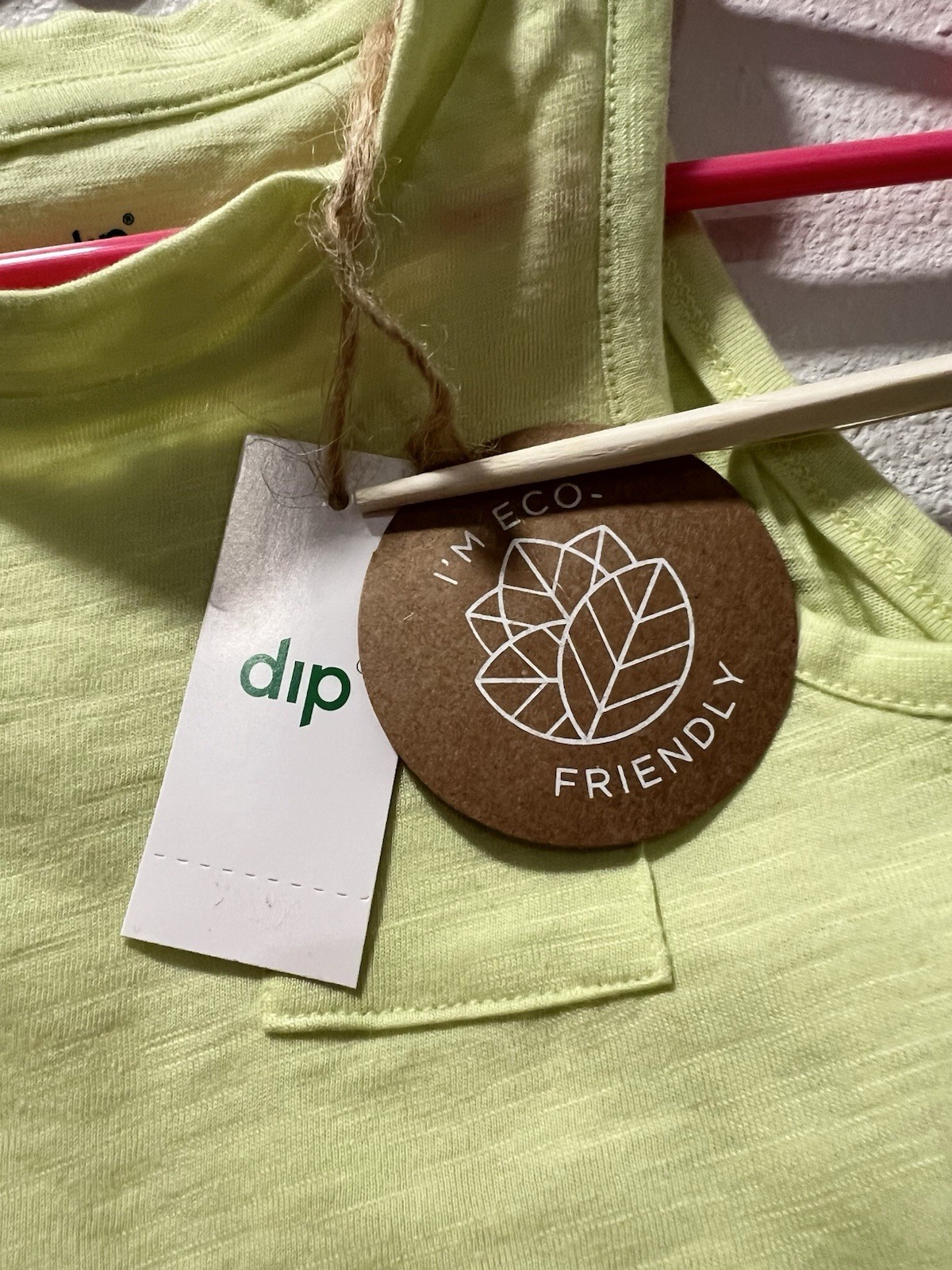 Lot Of 3 NWT Baby Girls 18-24 Months DIP Tank Tops Yellow Lime Pocket Summer NEW