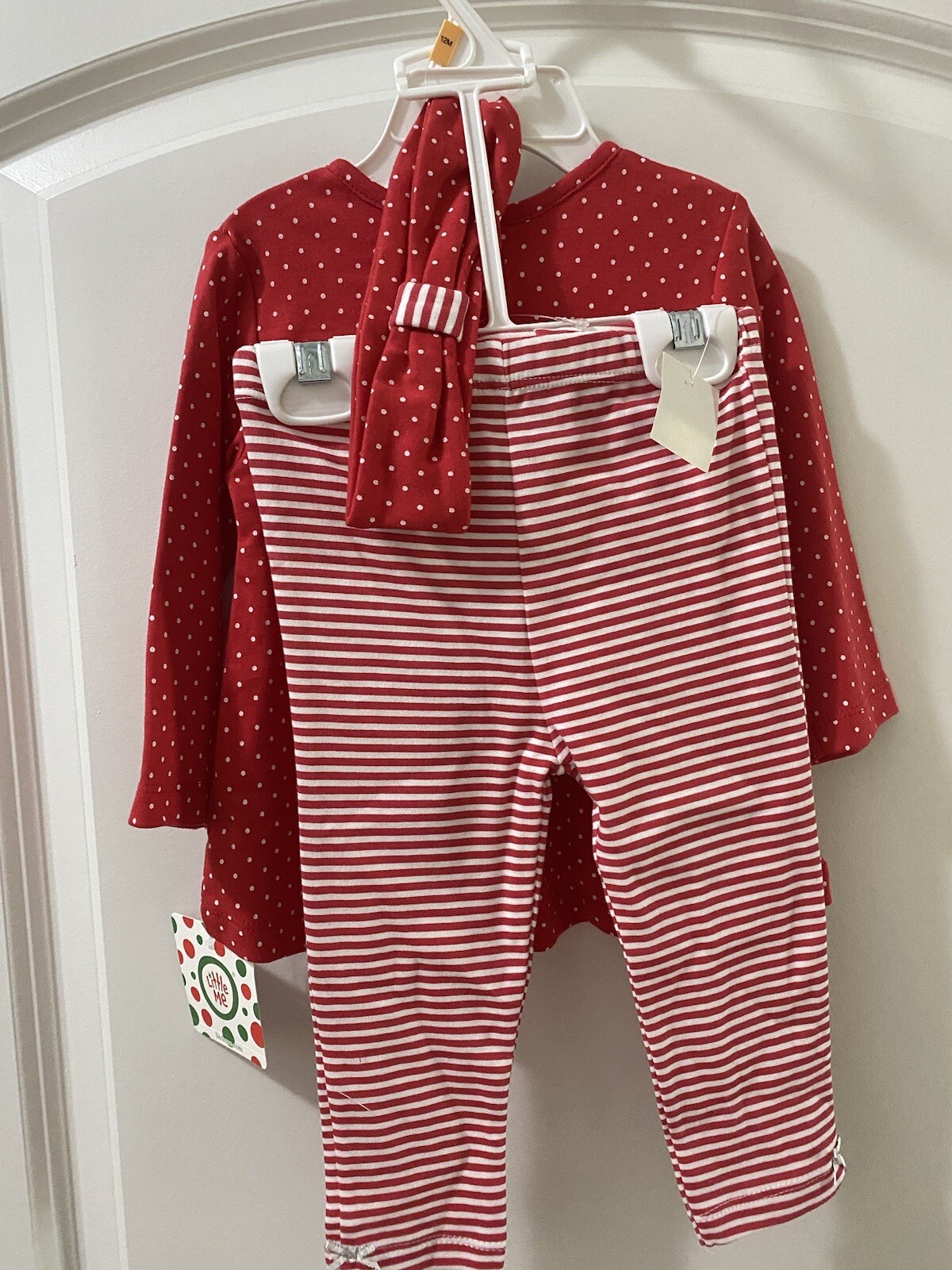 Little Me 12 Mo Baby Girl My 1st Christmas Outfit. 3 Piece Set. NWT.